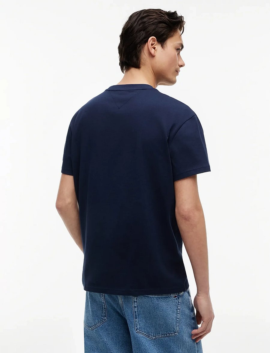 Tommy Jeans - TJM REG BIG FLAG SS TEE EXT - kurzärmelige t-shirts - dark night navy - 3