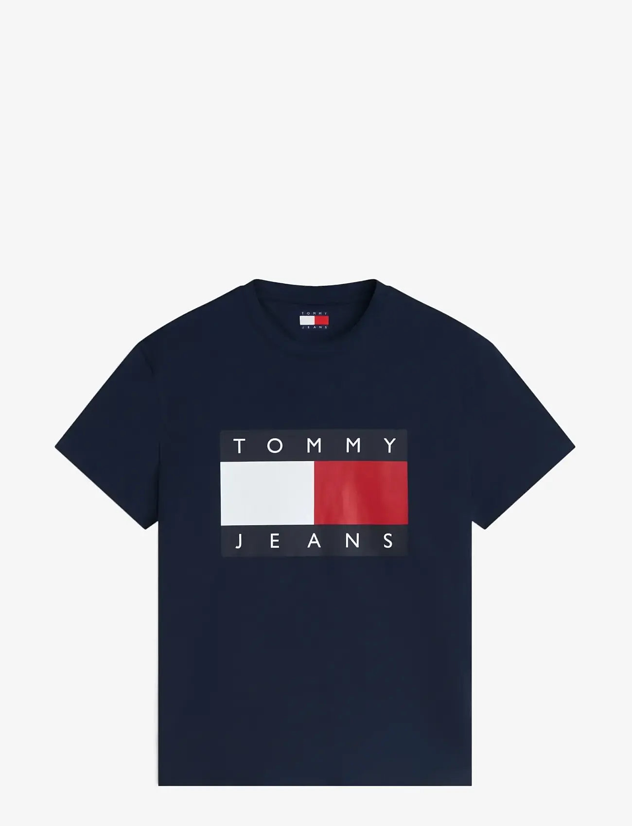 Tommy Jeans - TJM REG BIG FLAG SS TEE EXT - short-sleeved t-shirts - dark night navy - 2