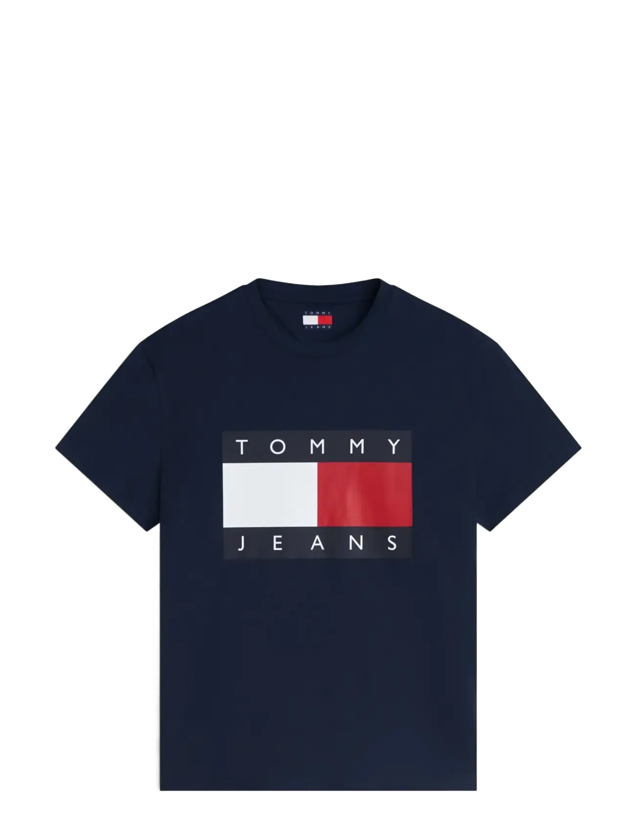 Tommy Jeans - TJM REG BIG FLAG SS TEE EXT - kurzärmelig - dark night navy - 2