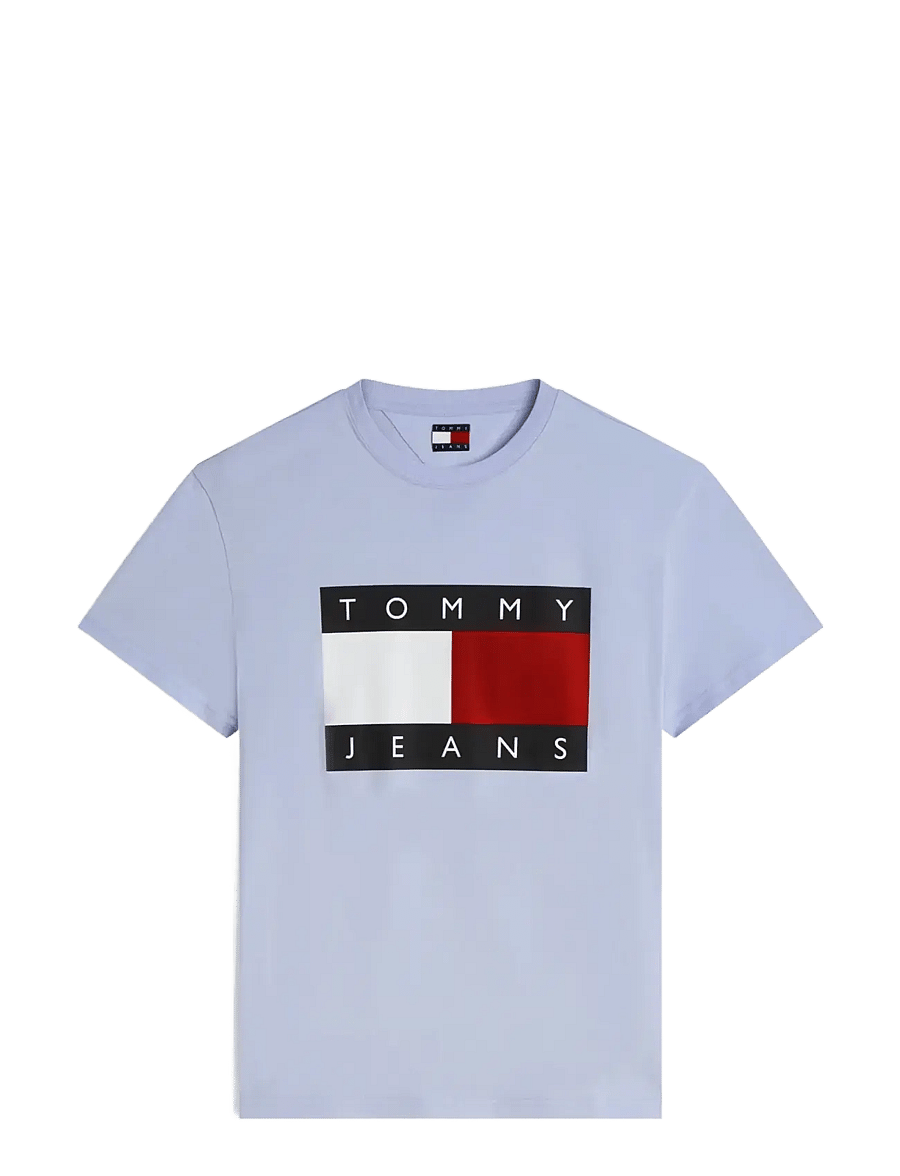 Tommy Jeans - TJM REG BIG FLAG SS TEE EXT - short-sleeved t-shirts - moonlight iris - 1