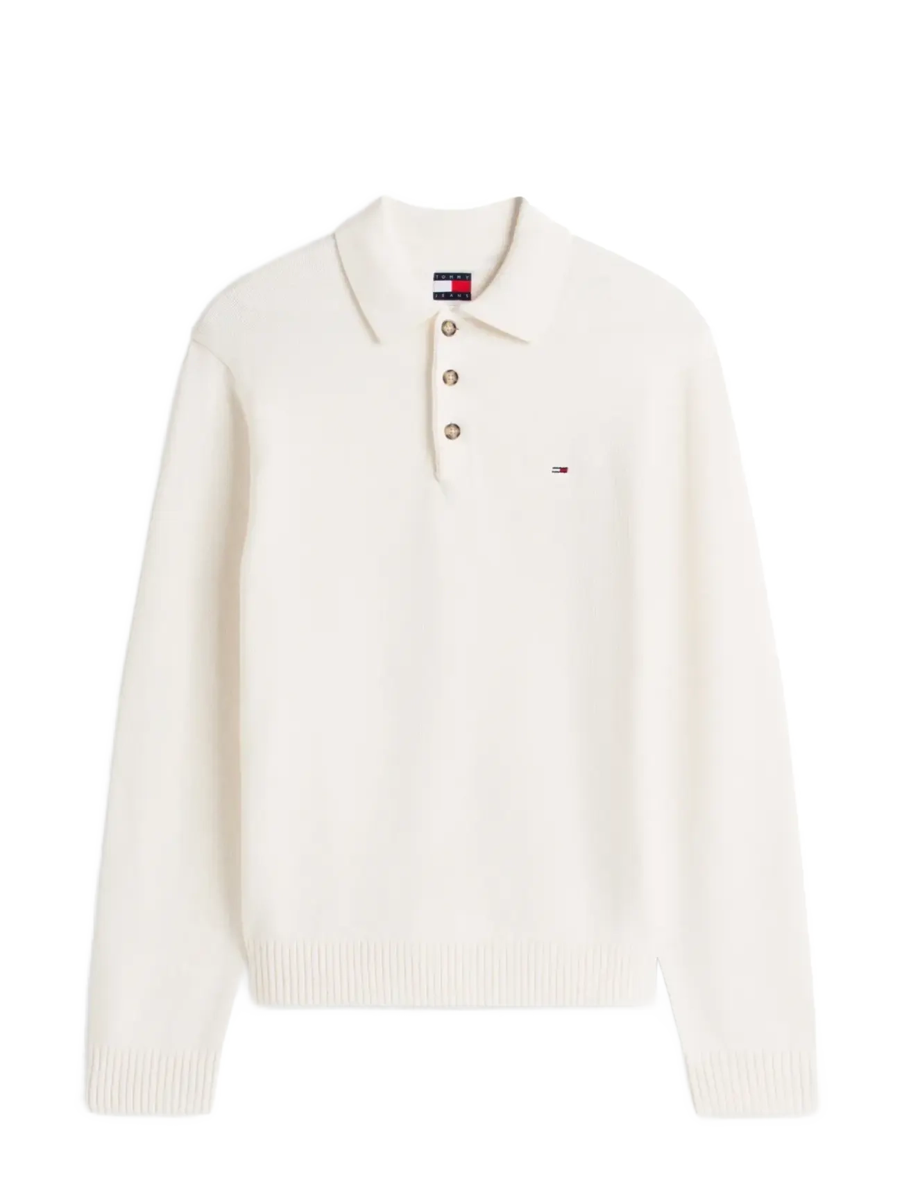 TOMMY JEANS Tjm Slim Essential Polo Swtr Ext Weiß - M - Herren