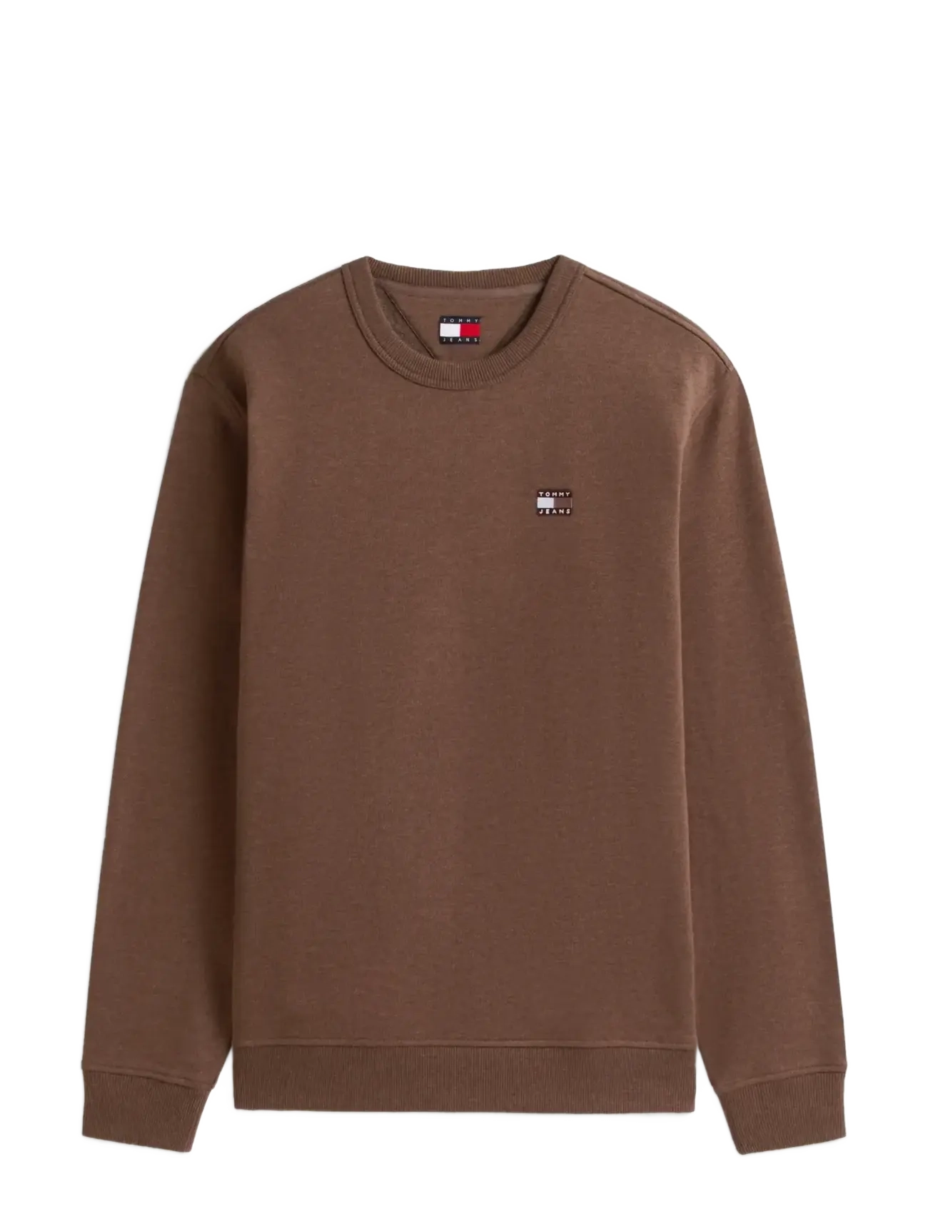 Tommy Jeans TJM REG BADGE CREW EXT - Tommy Jeans - BLACK WALNUT HTR / brown