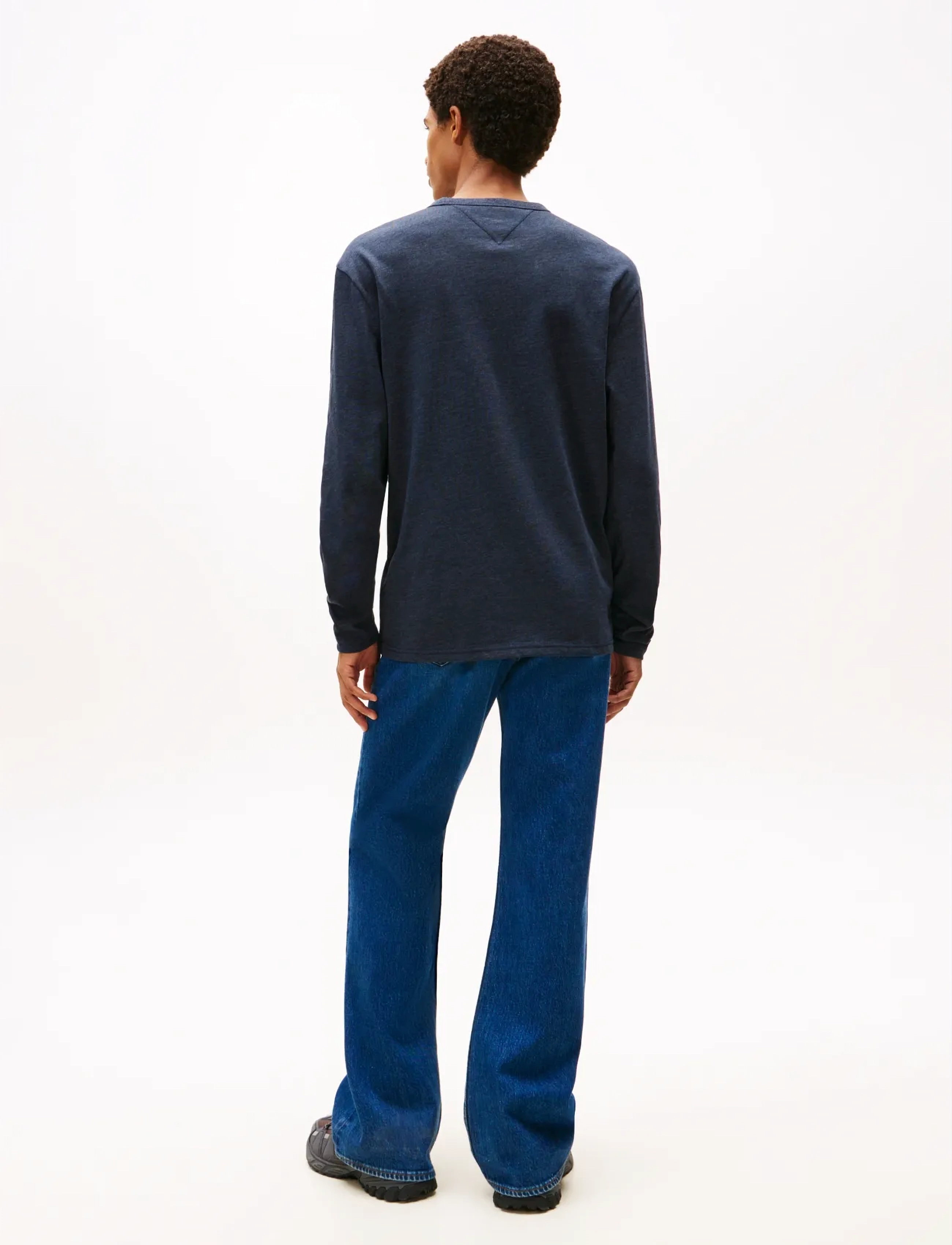 Tommy Jeans - TJM REG BADGE TEE LS EXT - pitkähihaiset - dark night navy htr - 3