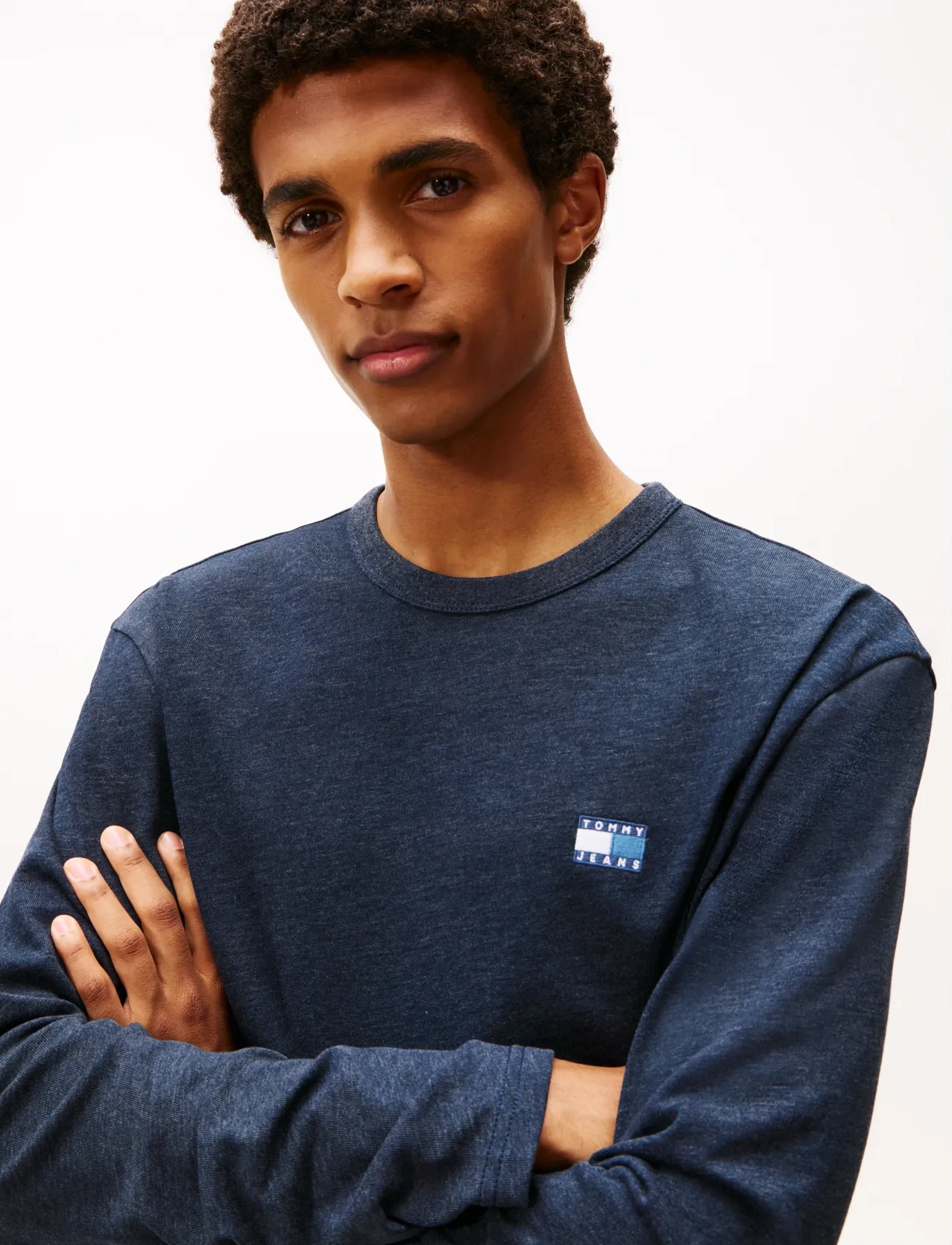 Tommy Jeans - TJM REG BADGE TEE LS EXT - pitkähihaiset - dark night navy htr - 4