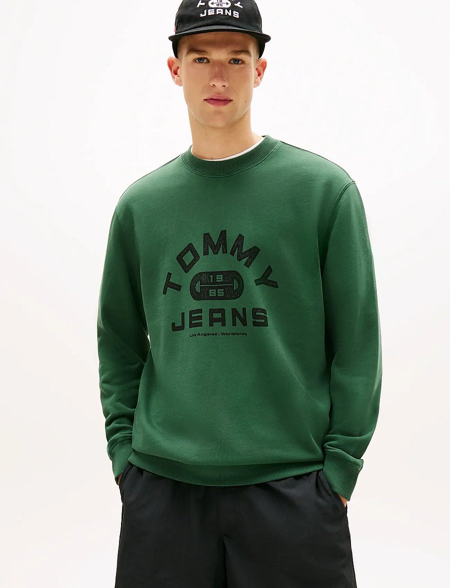 Tommy Jeans - TJM REG ENTRY GYM CREW EXT - shop efter stil - shadow pine - 0