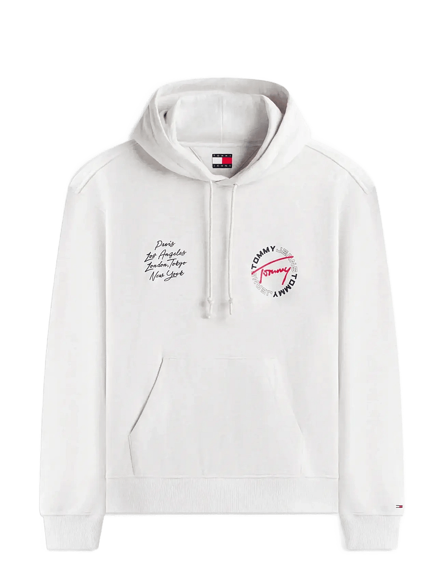 Tommy Jeans - TJM RLX DNA PLAY HOODIE - hættetrøjer - ice grey heather - 1