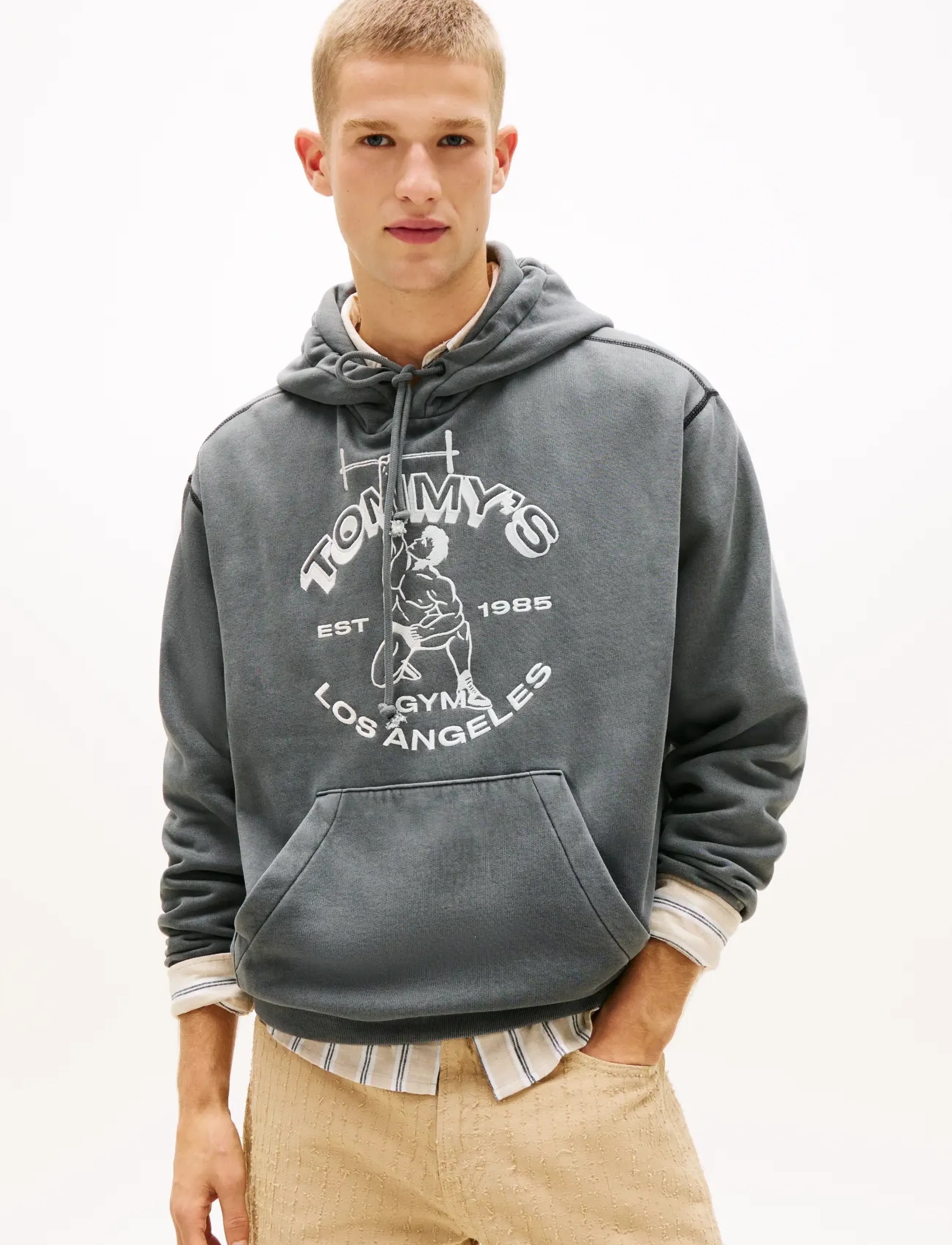 Tommy Jeans TJM RLX GMD NOVELTY HOOD - Tommy Jeans - BLACK / grey