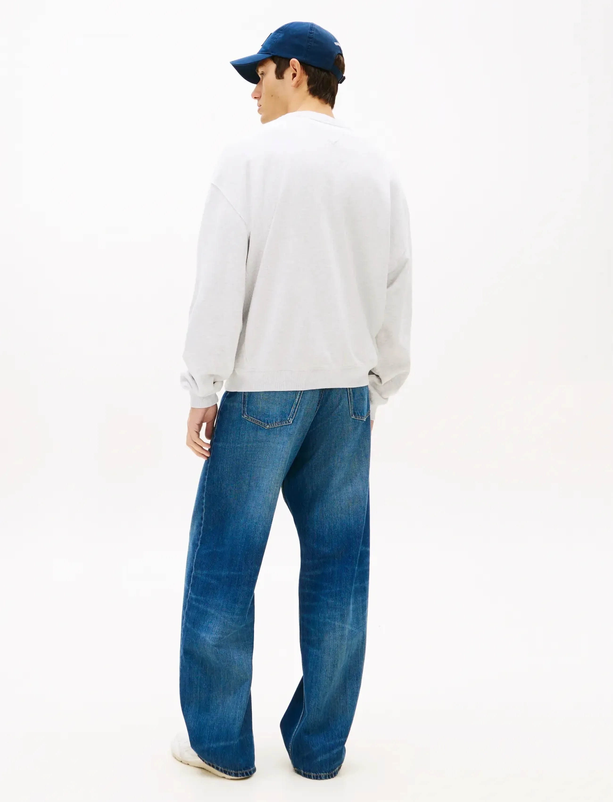 Tommy Jeans - TJM 90S WAVY FLAG CREW EXT - shop efter stil - ice grey heather - 2