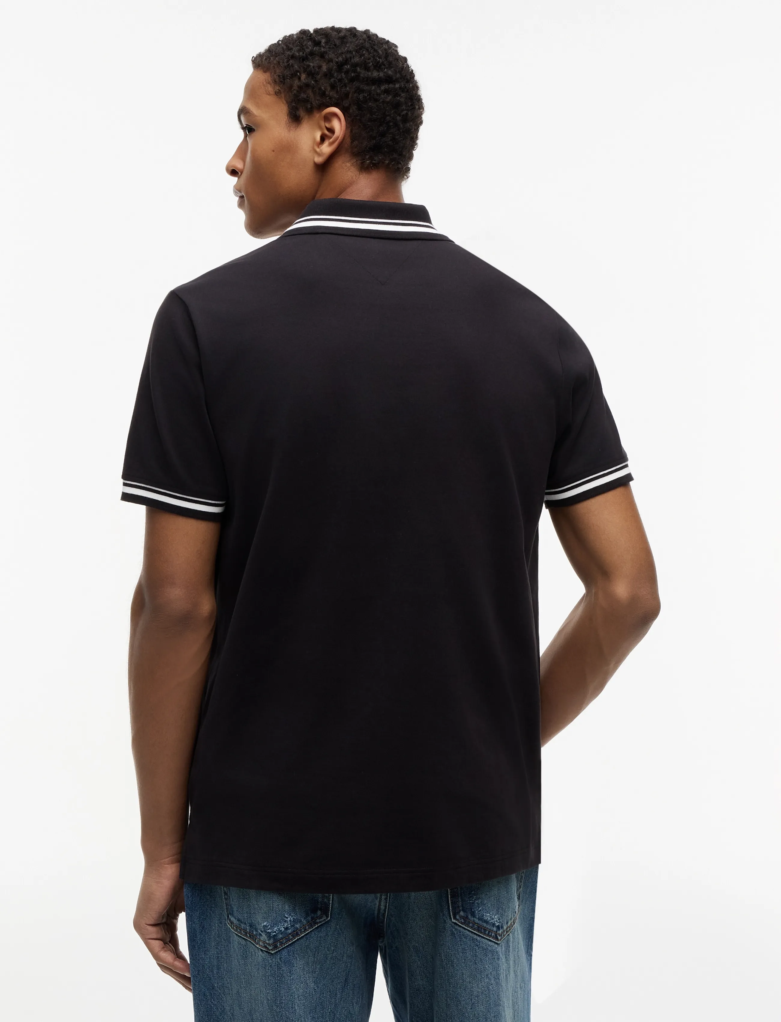 Tommy Jeans - TJM REG TIPPED POLO EXT - kortärmade pikéer - black - 2
