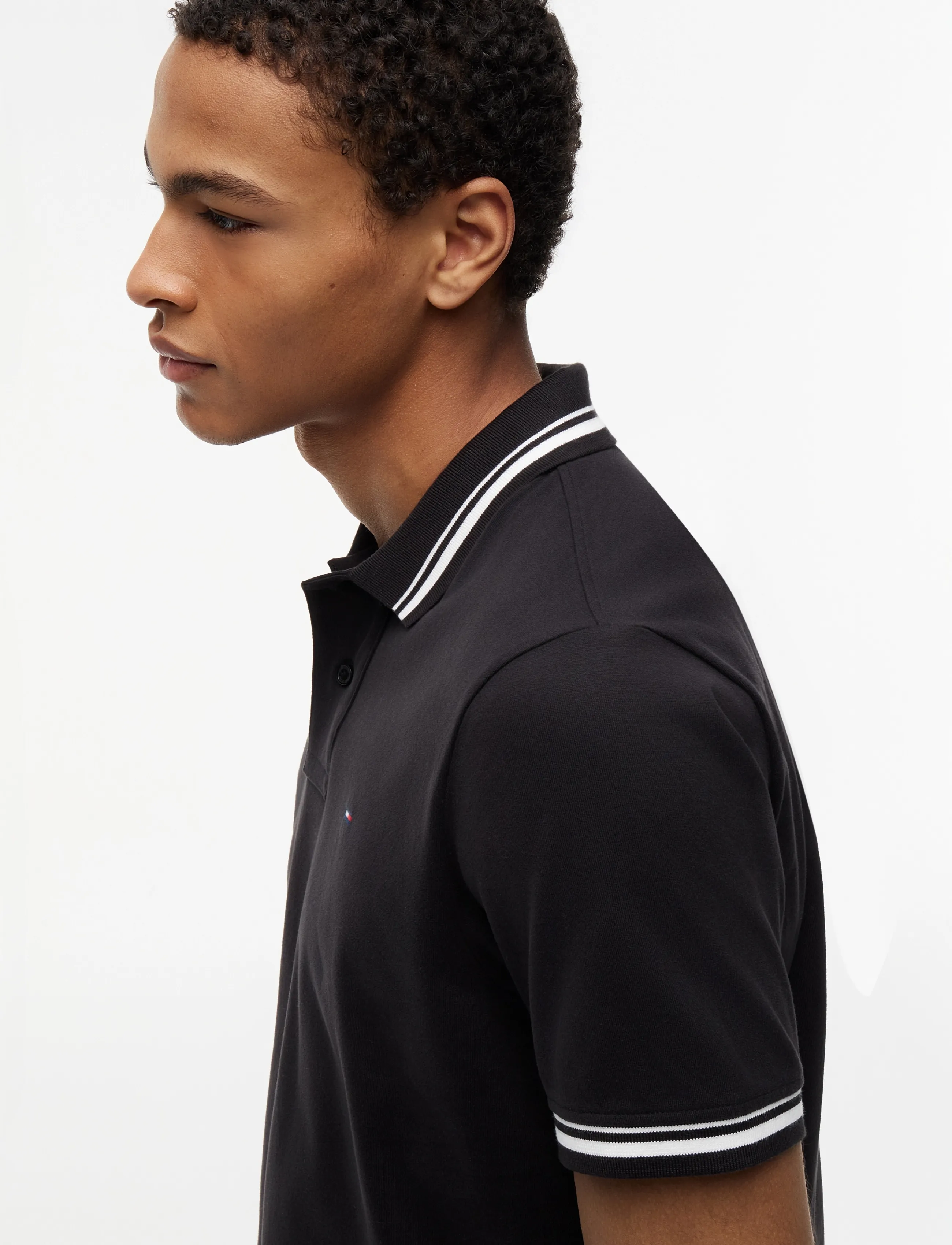 Tommy Jeans - TJM REG TIPPED POLO EXT - kortärmade pikéer - black - 3