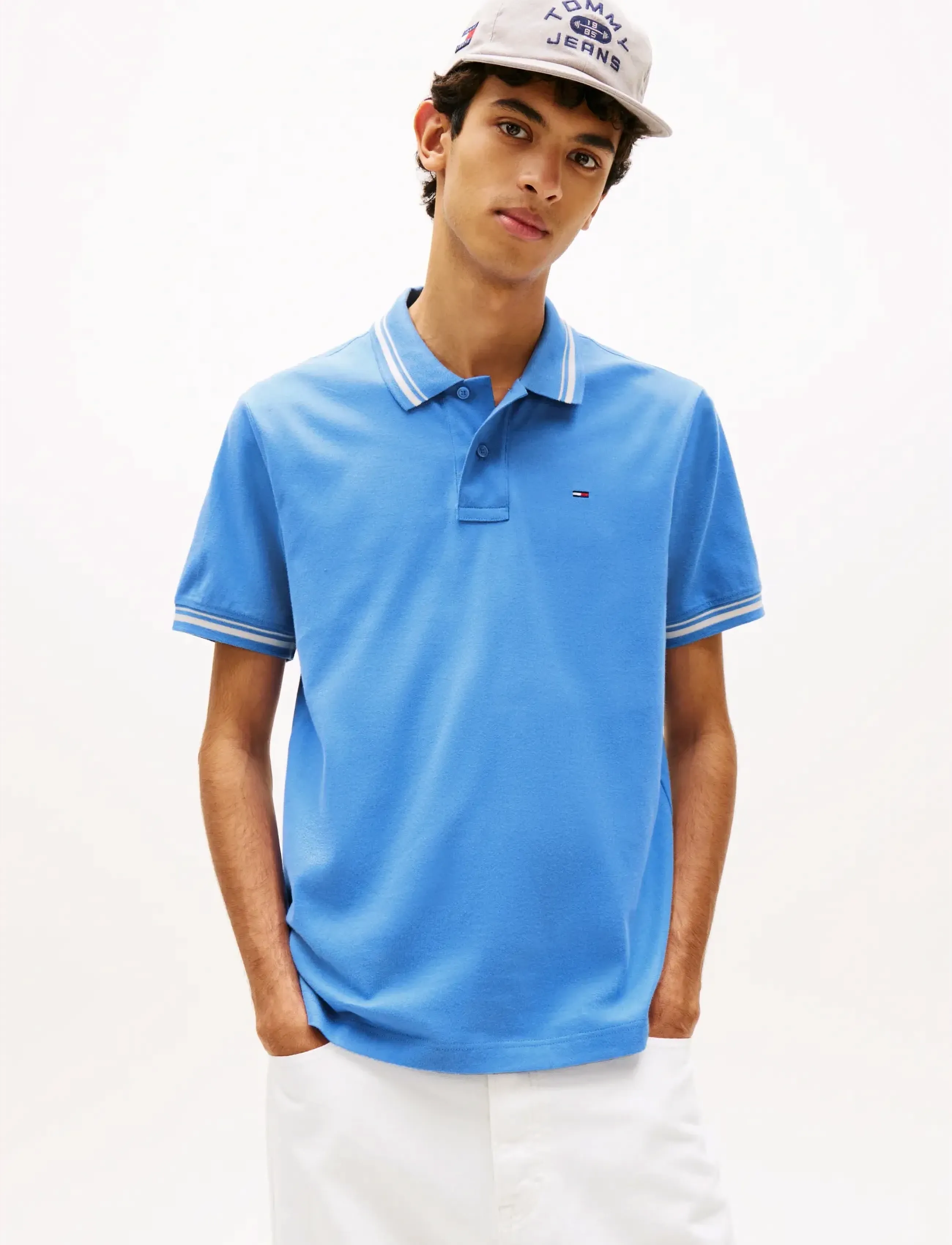 Tommy Jeans TJM REG TIPPED POLO EXT - Kläder - BLUE TWILIGHT / blue