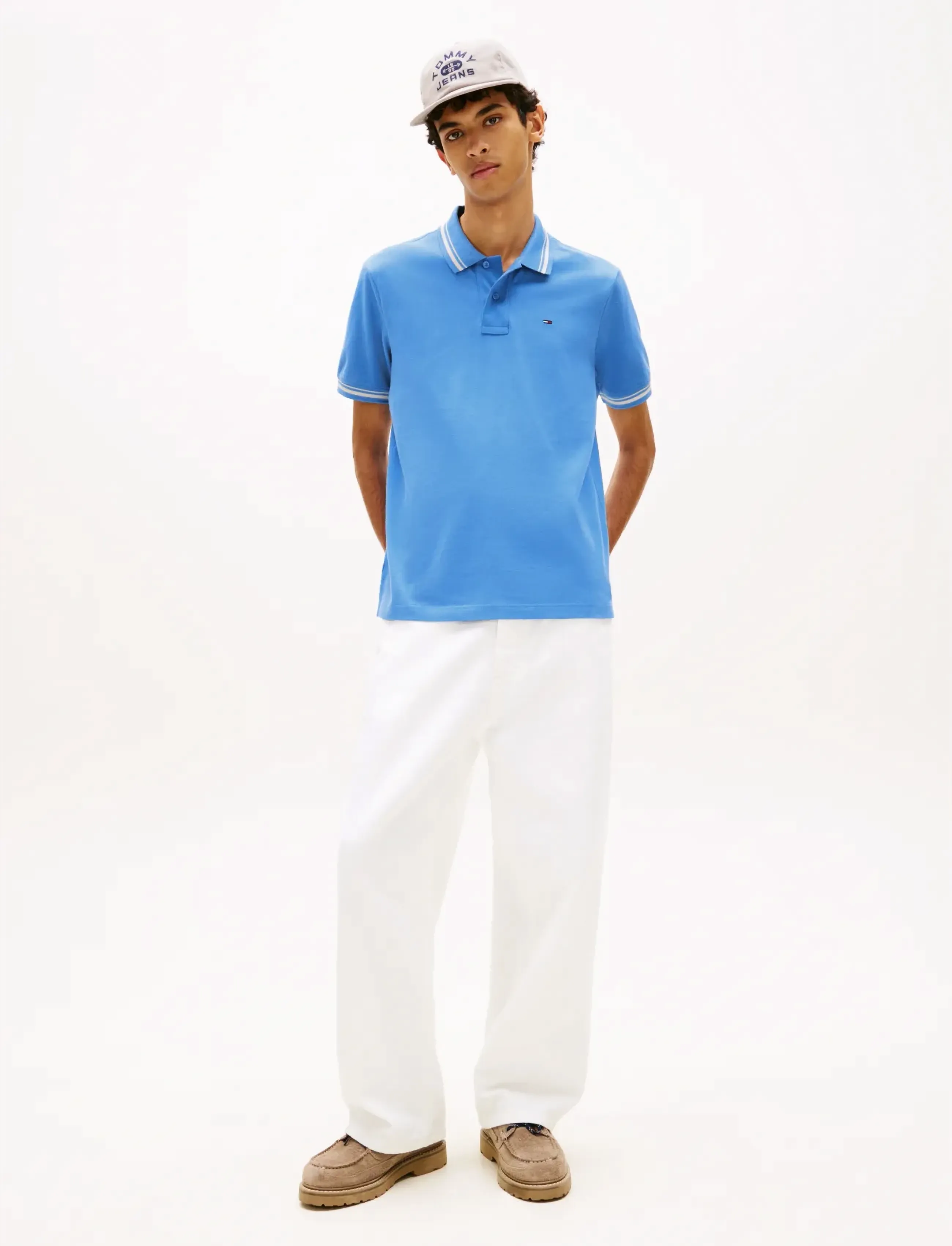 Tommy Jeans - TJM REG TIPPED POLO EXT - short-sleeved polos - blue twilight - 3