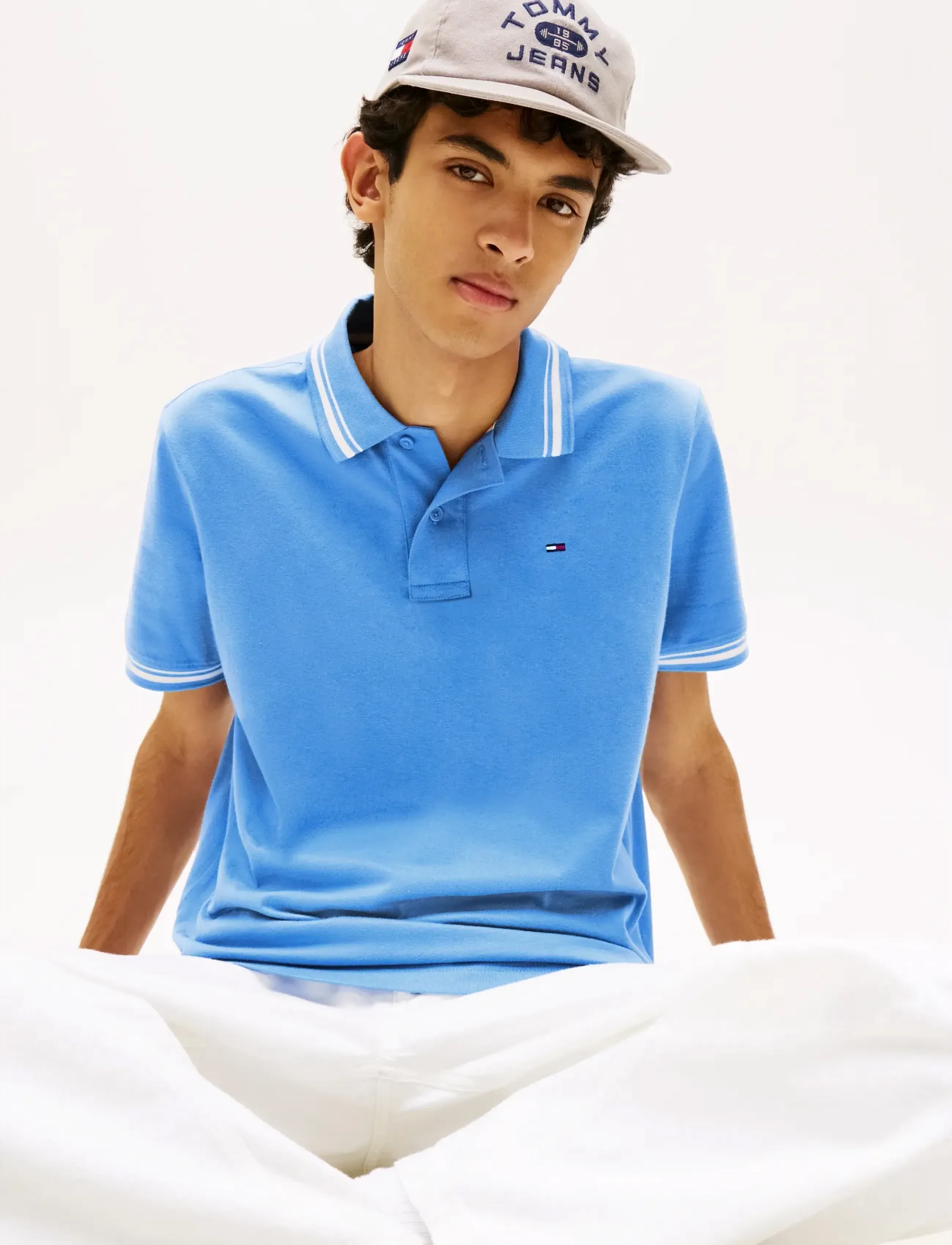 Tommy Jeans - TJM REG TIPPED POLO EXT - short-sleeved polos - blue twilight - 4