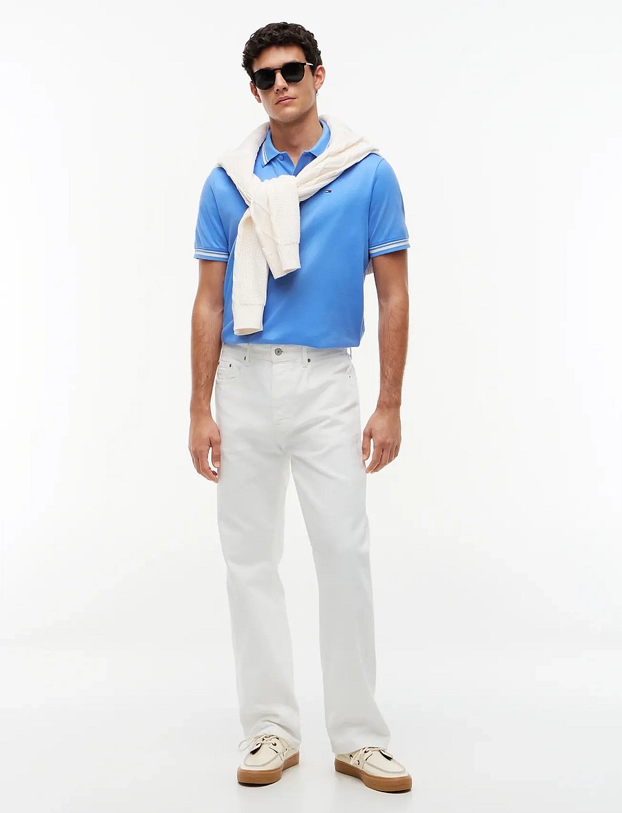 Tommy Jeans - TJM REG TIPPED POLO EXT - lühikeste varrukatega polod - blue twilight - 4