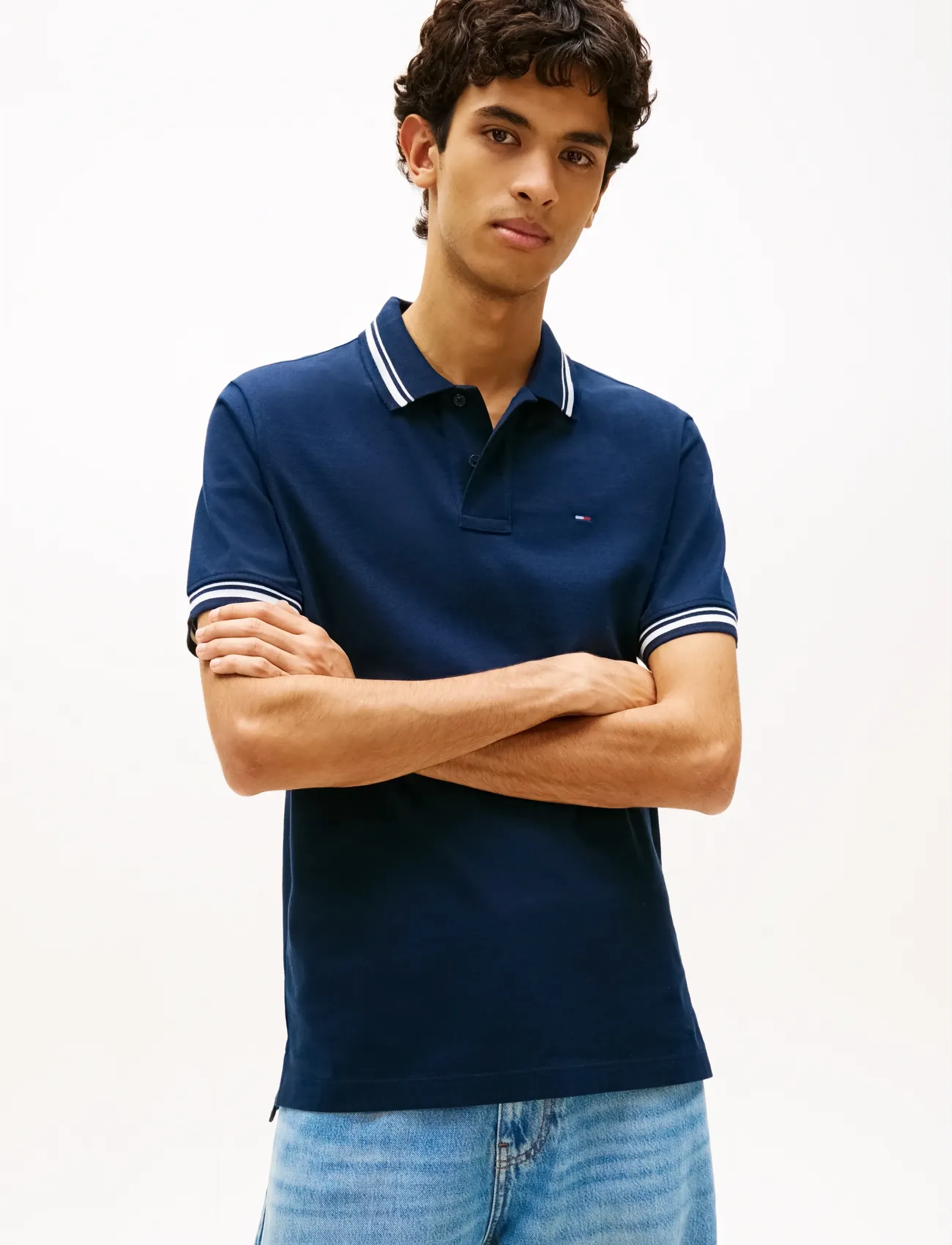 Tommy Jeans - TJM REG TIPPED POLO EXT - lühikeste varrukatega polod - dark night navy - 0