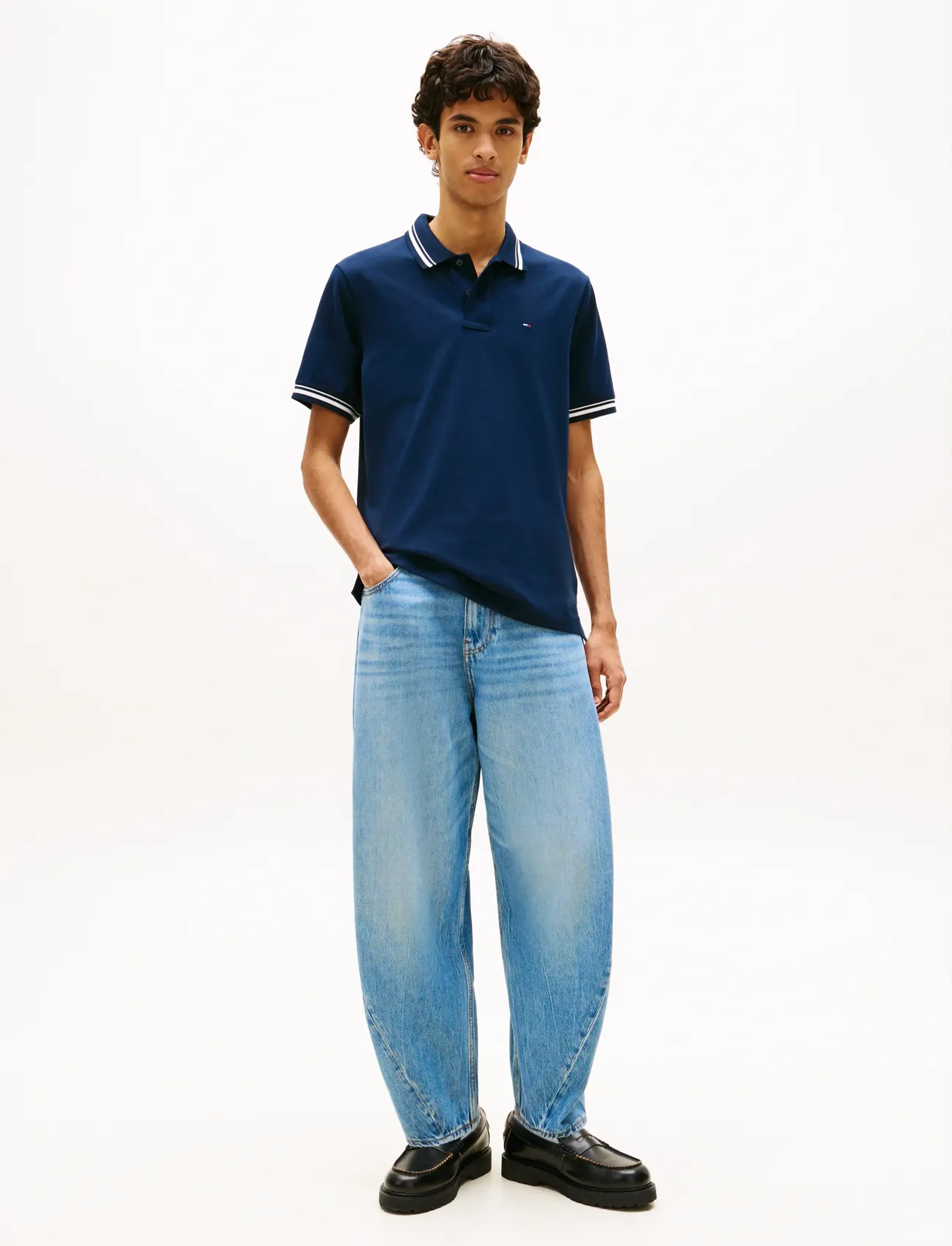 Tommy Jeans - TJM REG TIPPED POLO EXT - short-sleeved polos - dark night navy - 3