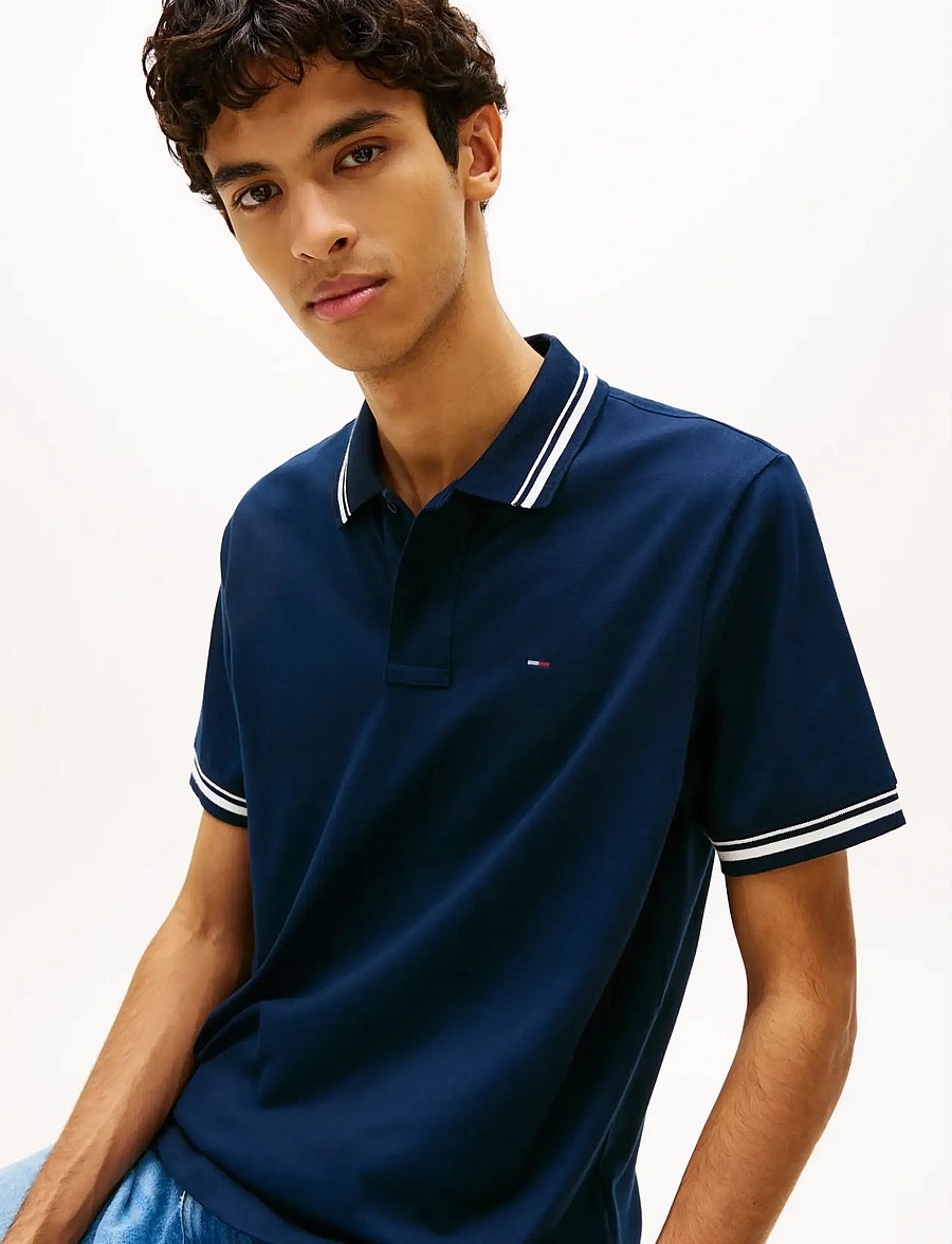 Tommy Jeans - TJM REG TIPPED POLO EXT - polo marškinėliai trumpomis rankovėmis - dark night navy - 4