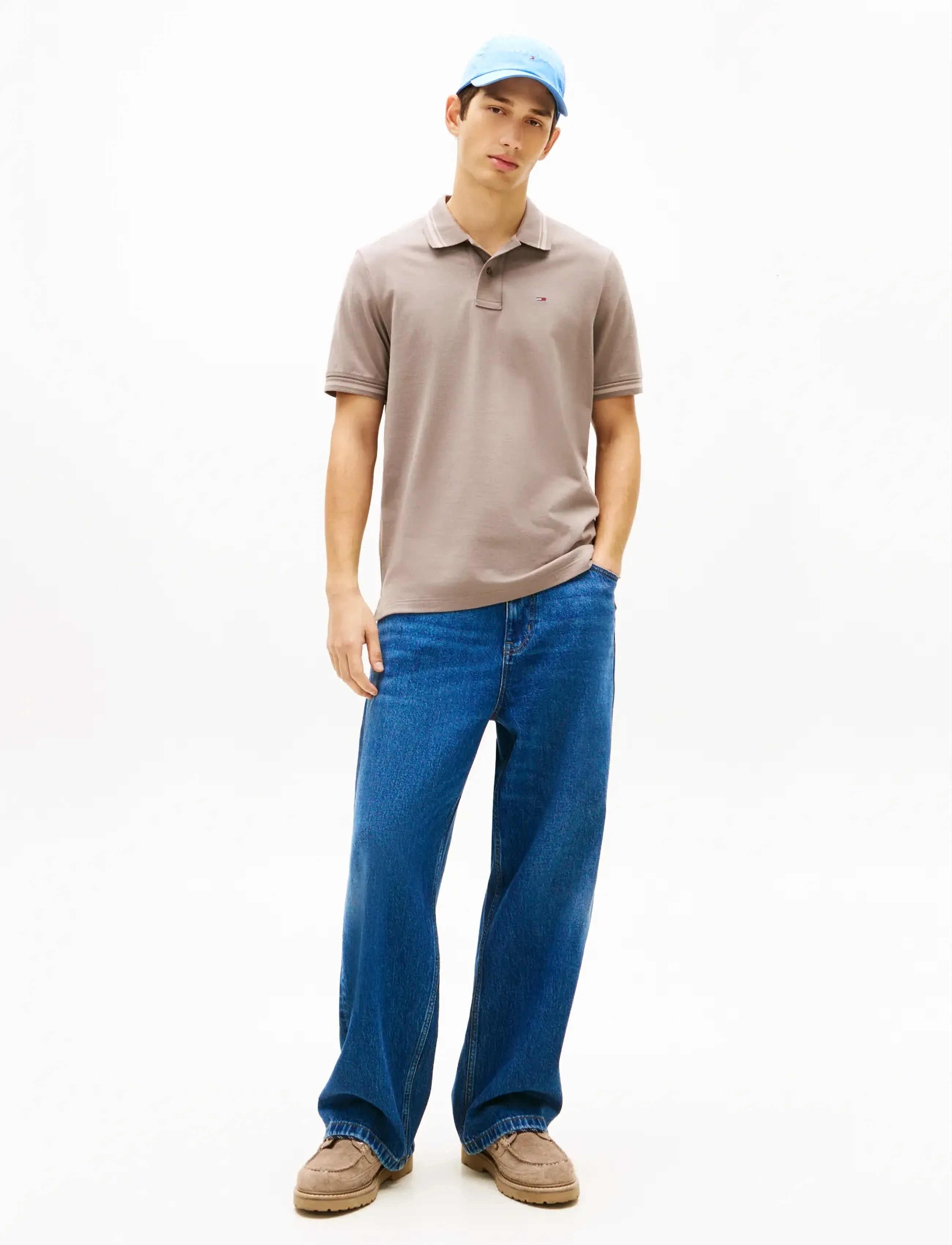 Tommy Jeans - TJM REG TIPPED POLO EXT - kortærmede poloer - ivy mink - 3