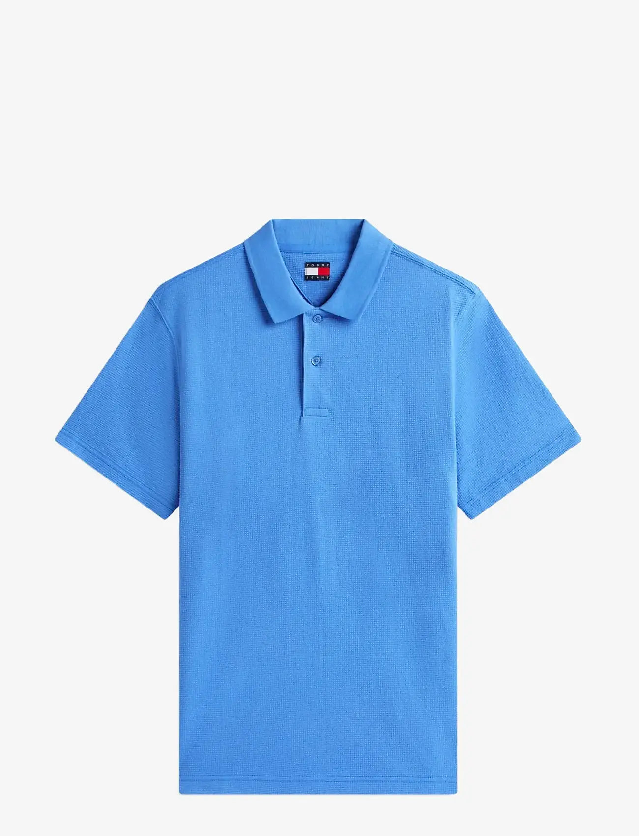 Tommy Jeans - TJM REG WAFFLE POLO EXT - kortærmede poloer - blue twilight - 1