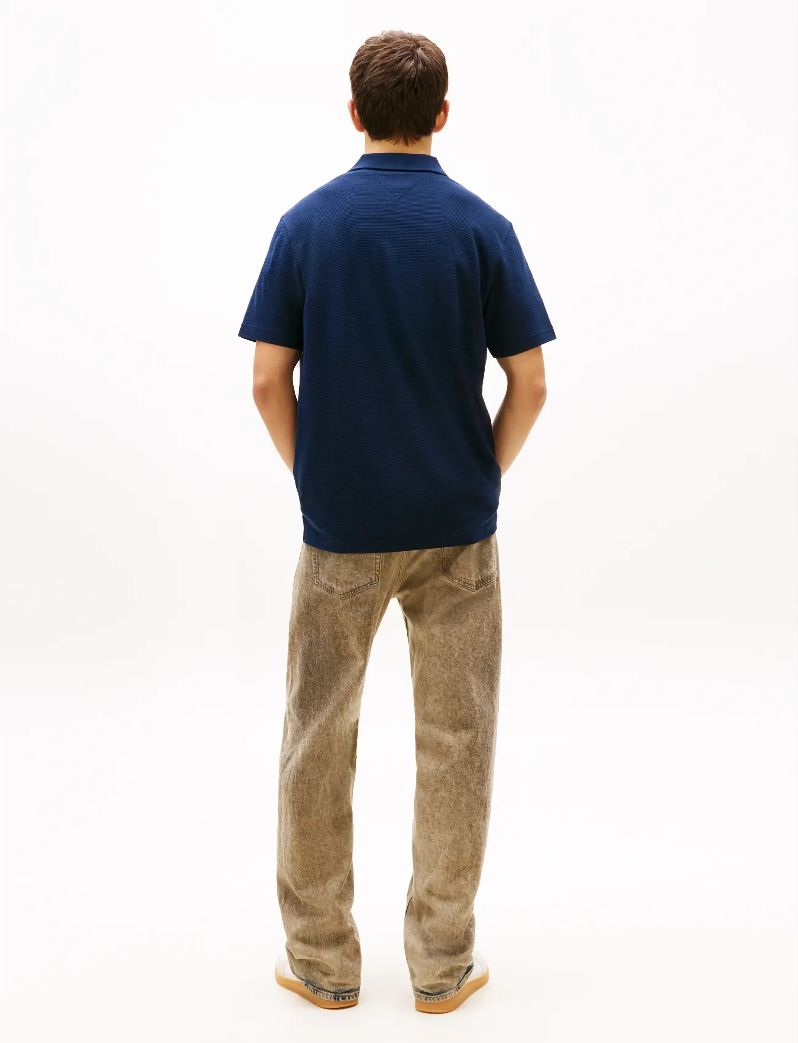 Tommy Jeans - TJM REG WAFFLE POLO EXT - short-sleeved polos - dark night navy - 2