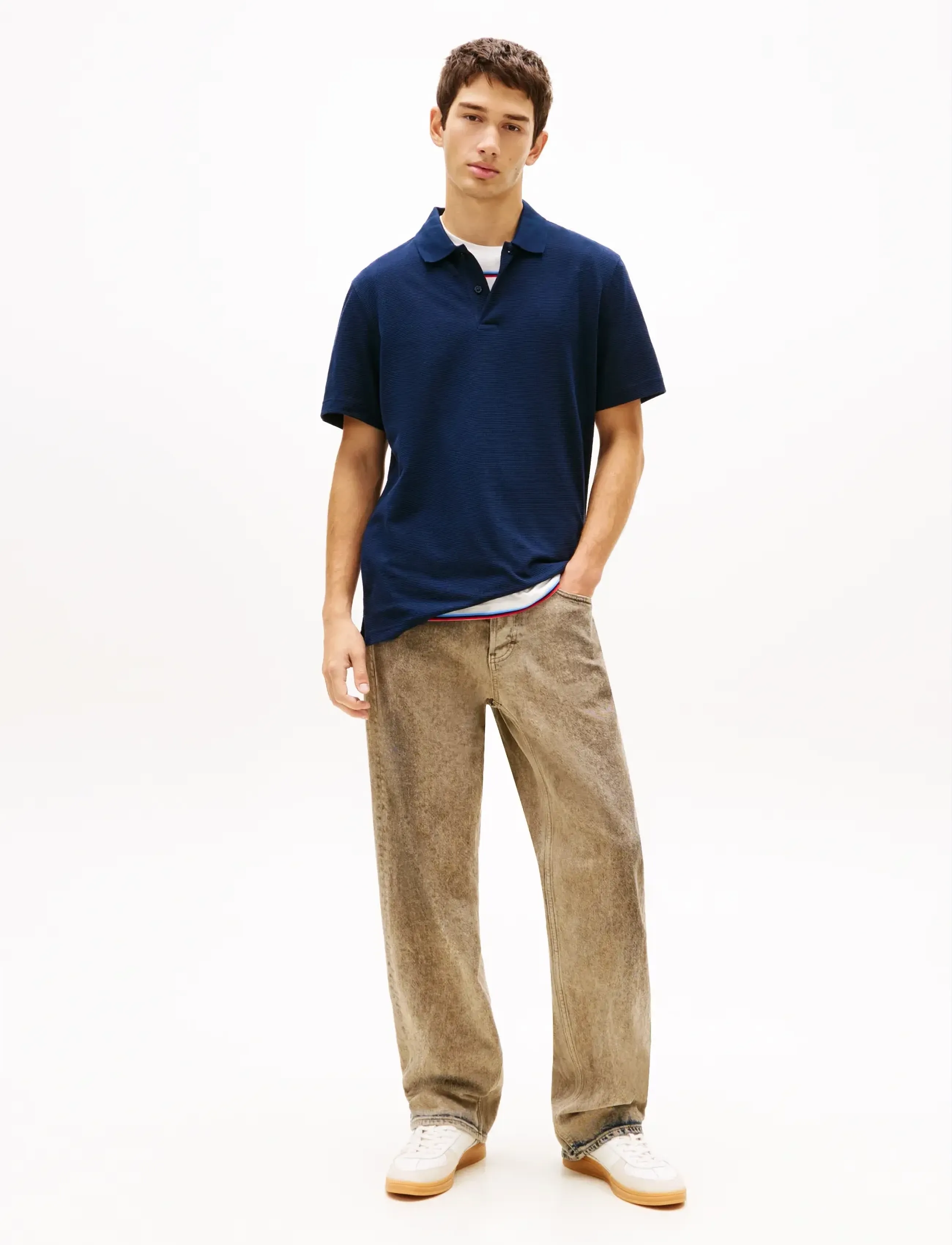 Tommy Jeans - TJM REG WAFFLE POLO EXT - short-sleeved polos - dark night navy - 3