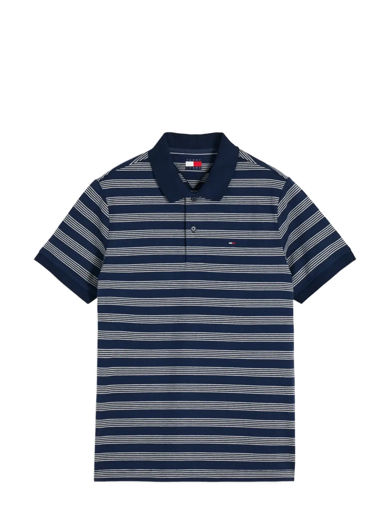 Tommy Jeans - TJM REG STRIPE POLO EXT - short-sleeved polos - dark blue stripe - 1