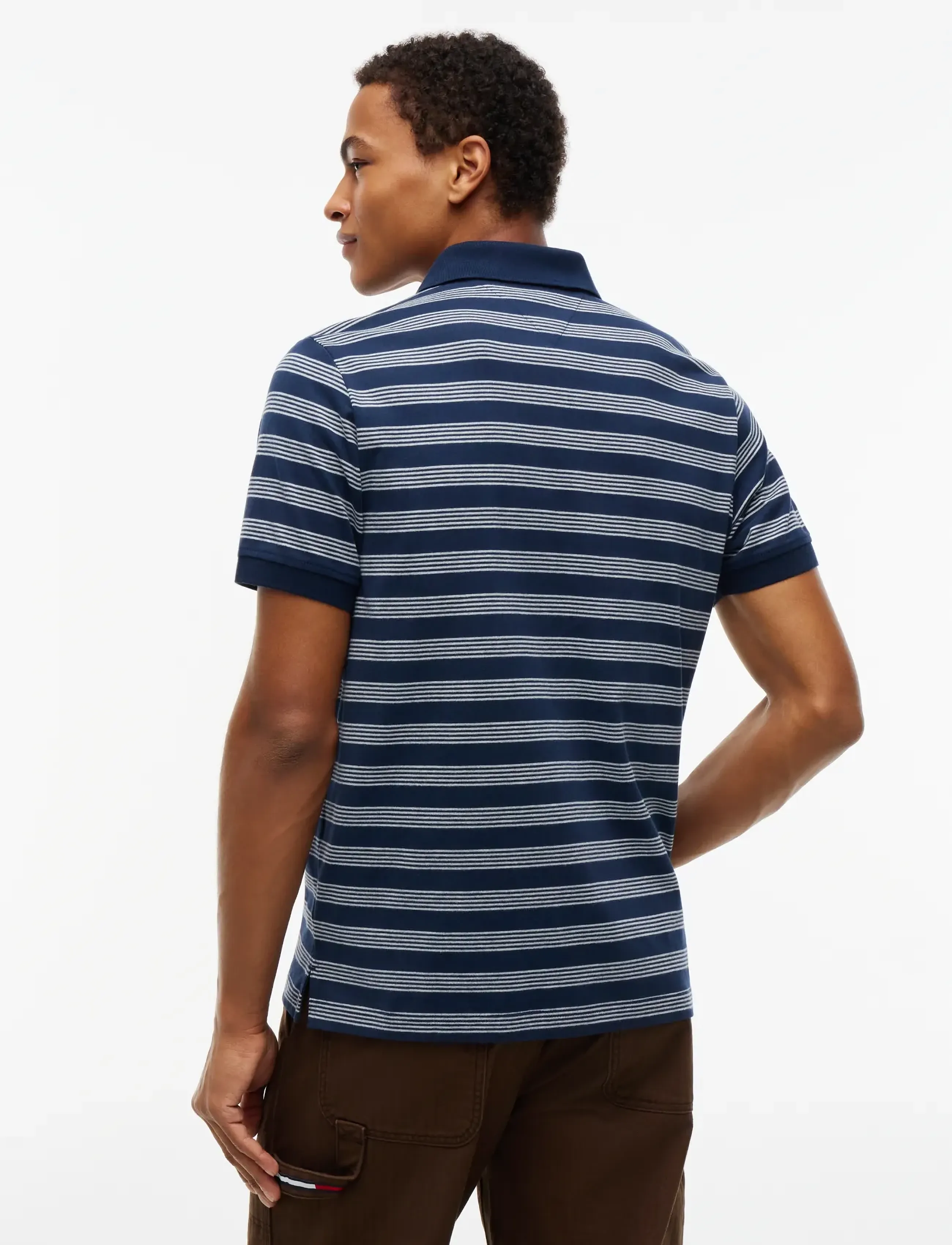 Tommy Jeans - TJM REG STRIPE POLO EXT - short-sleeved polos - dark blue stripe - 2