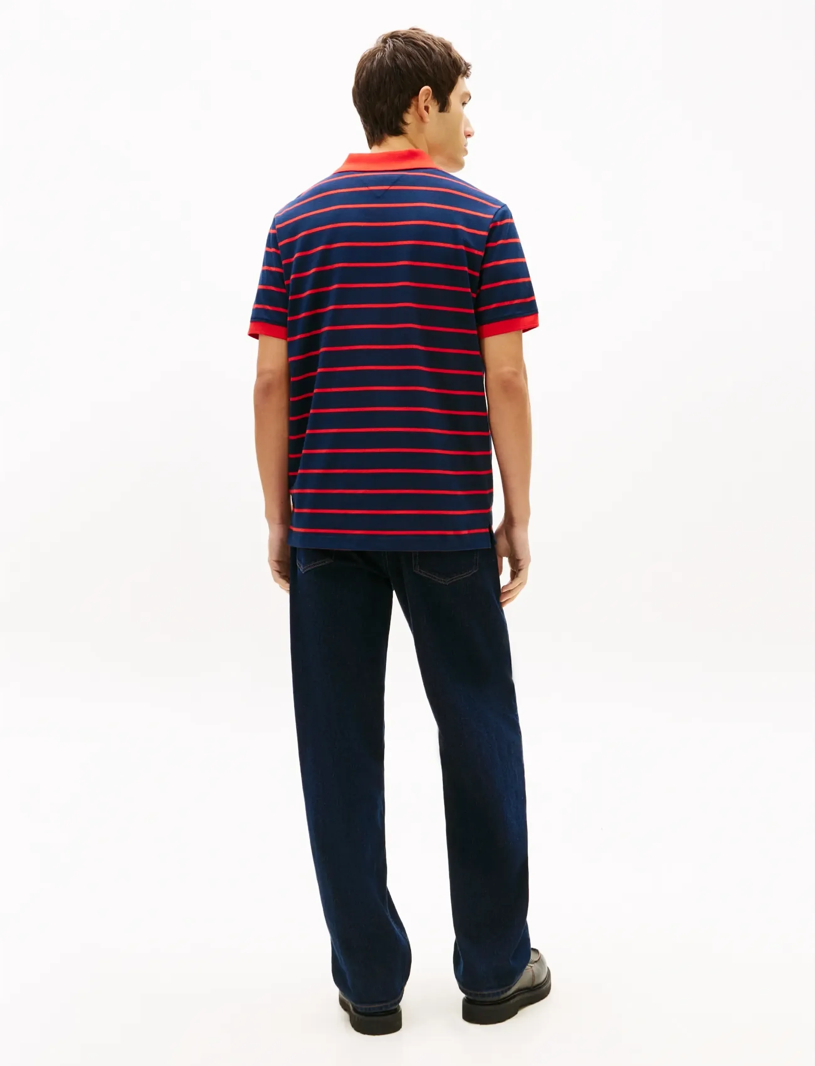 Tommy Jeans - TJM REG STRIPE POLO EXT - kurzärmelig - dark night navy - 2