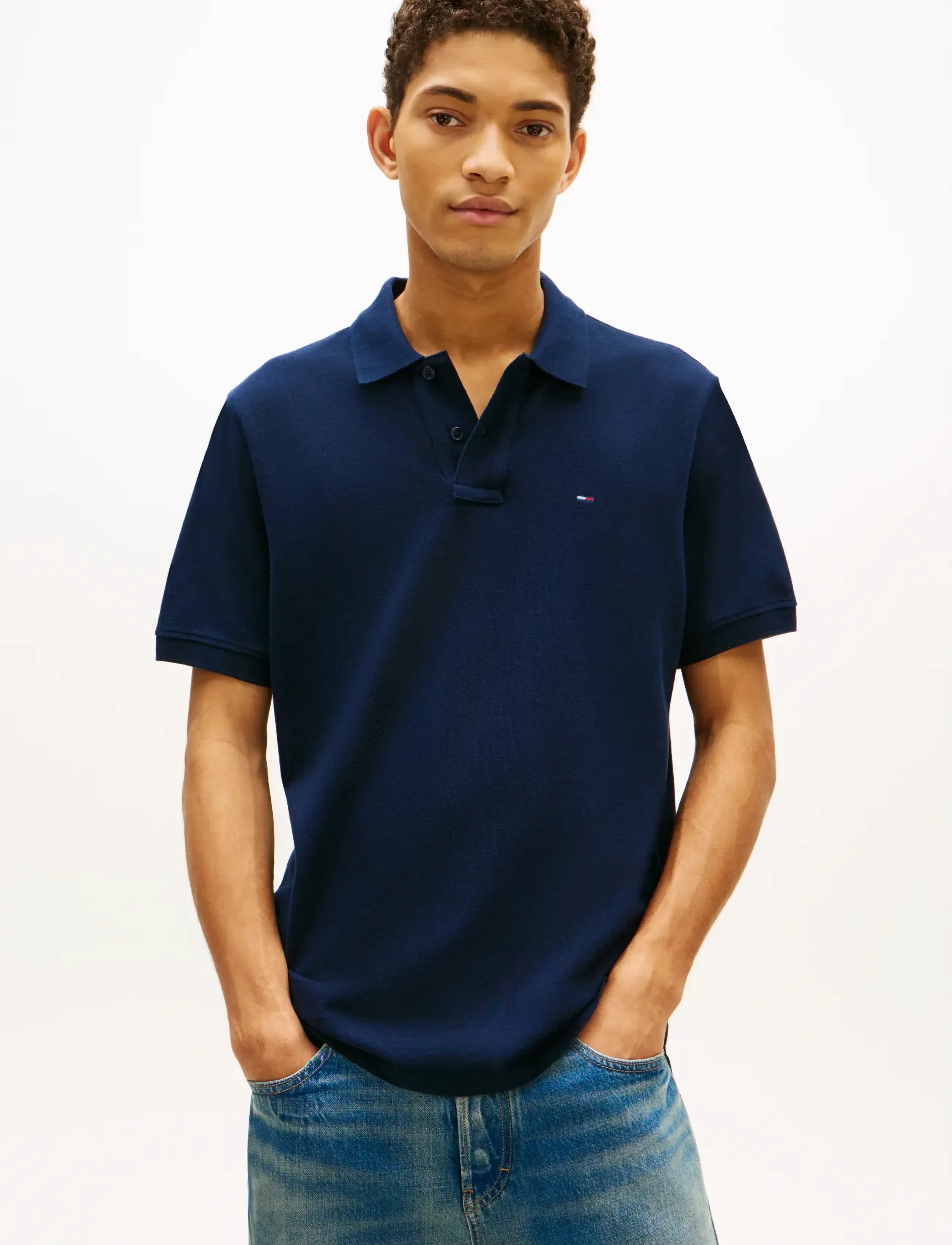 Tommy Jeans TJM REG ESS POLO EXT - Kurzärmelig - DARK NIGHT NAVY / navy