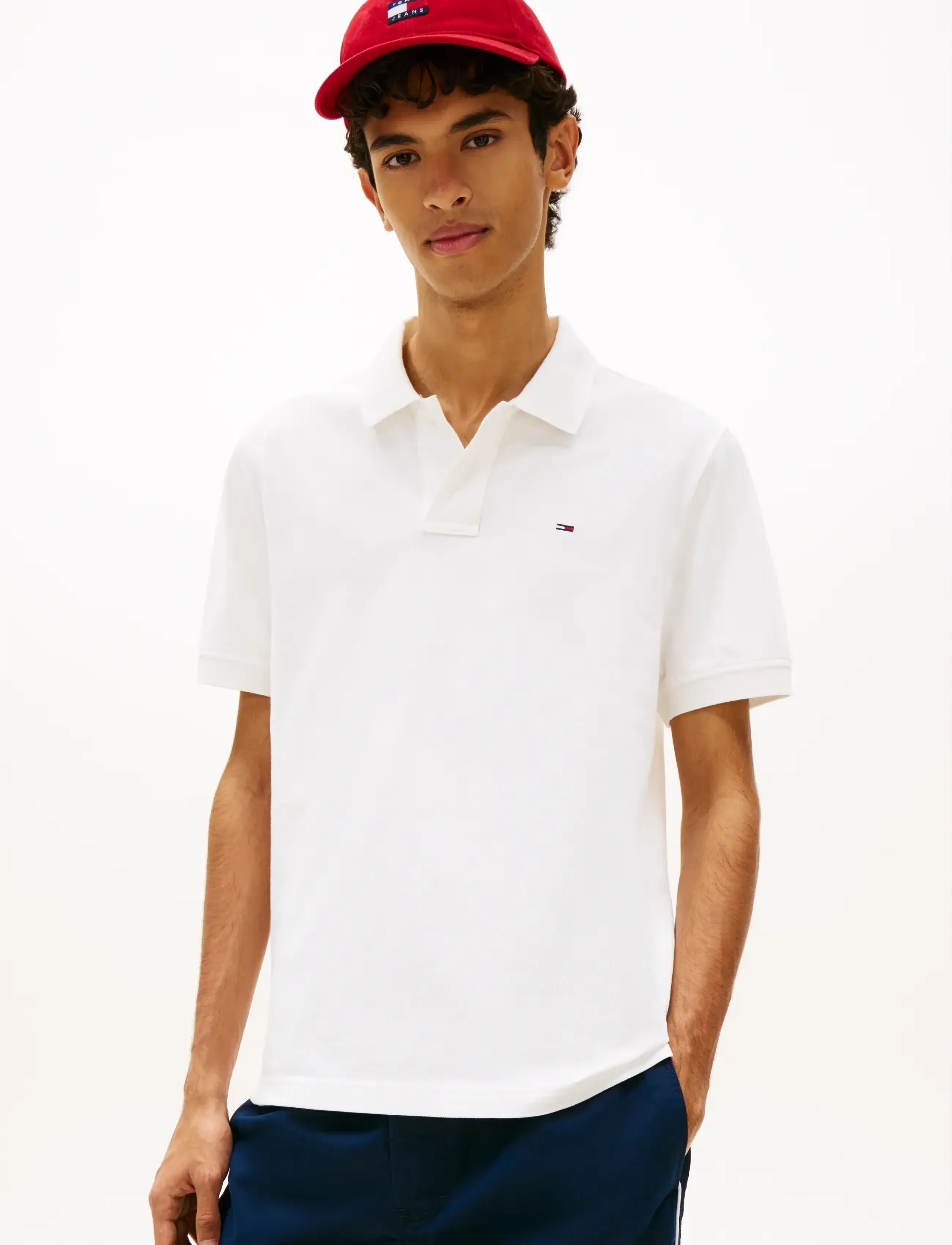 Tommy Jeans TJM REG ESS POLO EXT - Kurzärmelig - ECRU / white