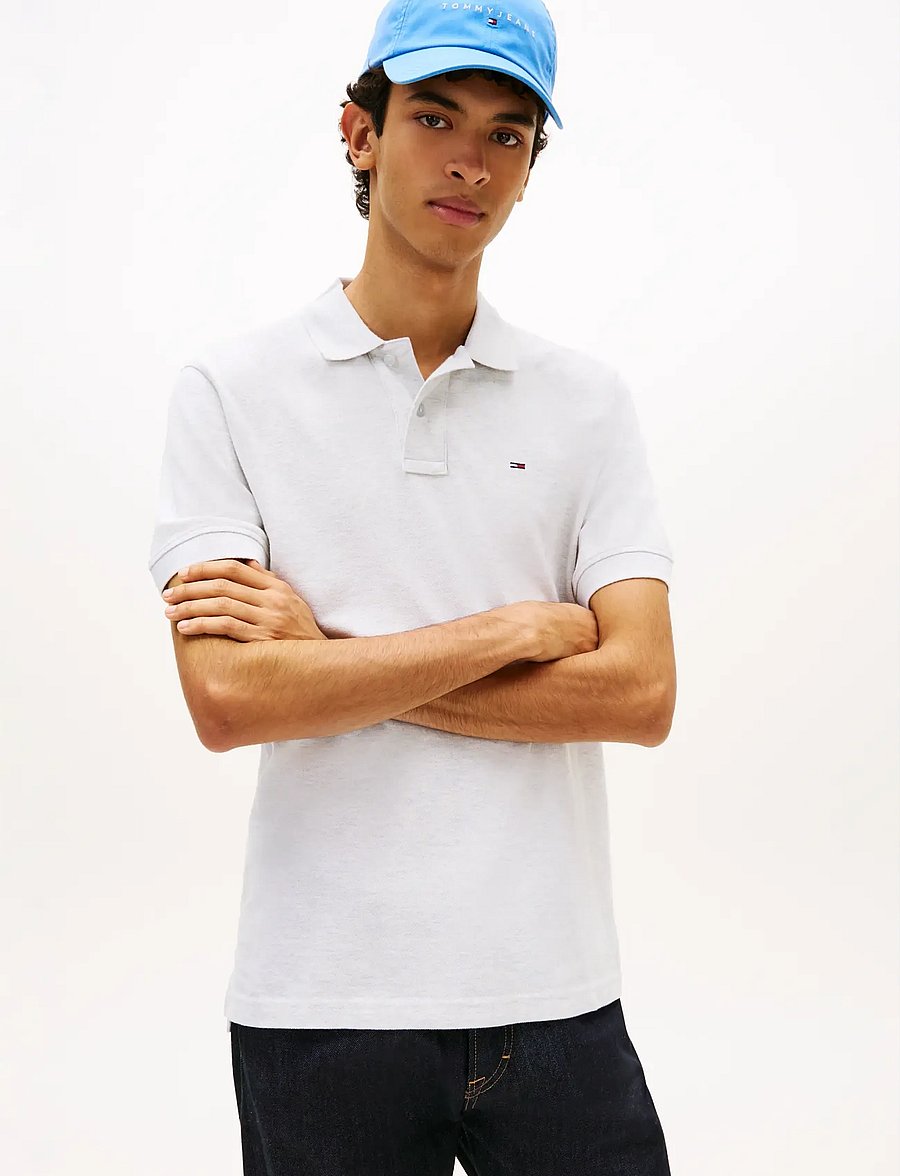Tommy Jeans - TJM REG ESS POLO EXT - kurzärmelig - ice grey heather - 0