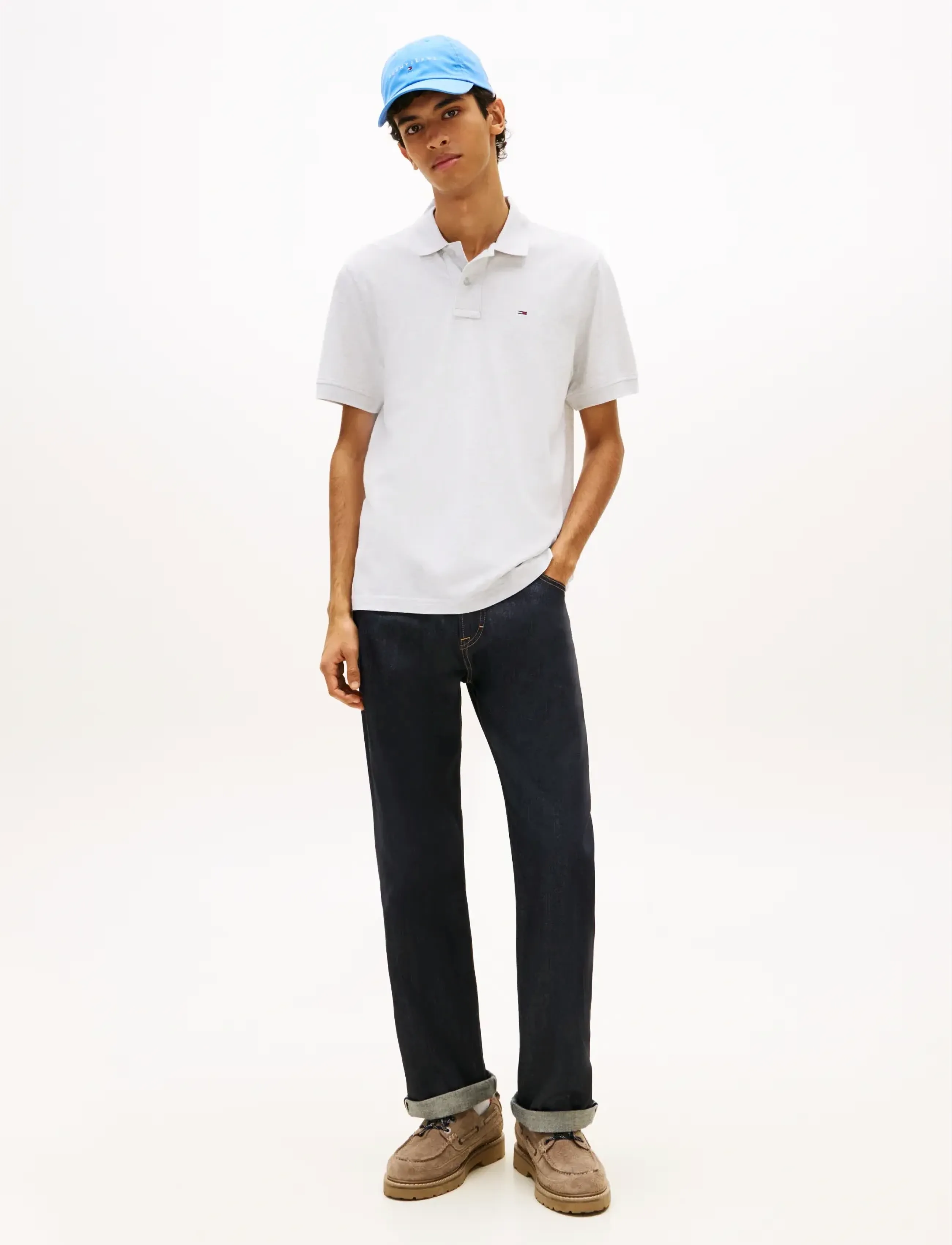 Tommy Jeans - TJM REG ESS POLO EXT - short-sleeved polos - ice grey heather - 3
