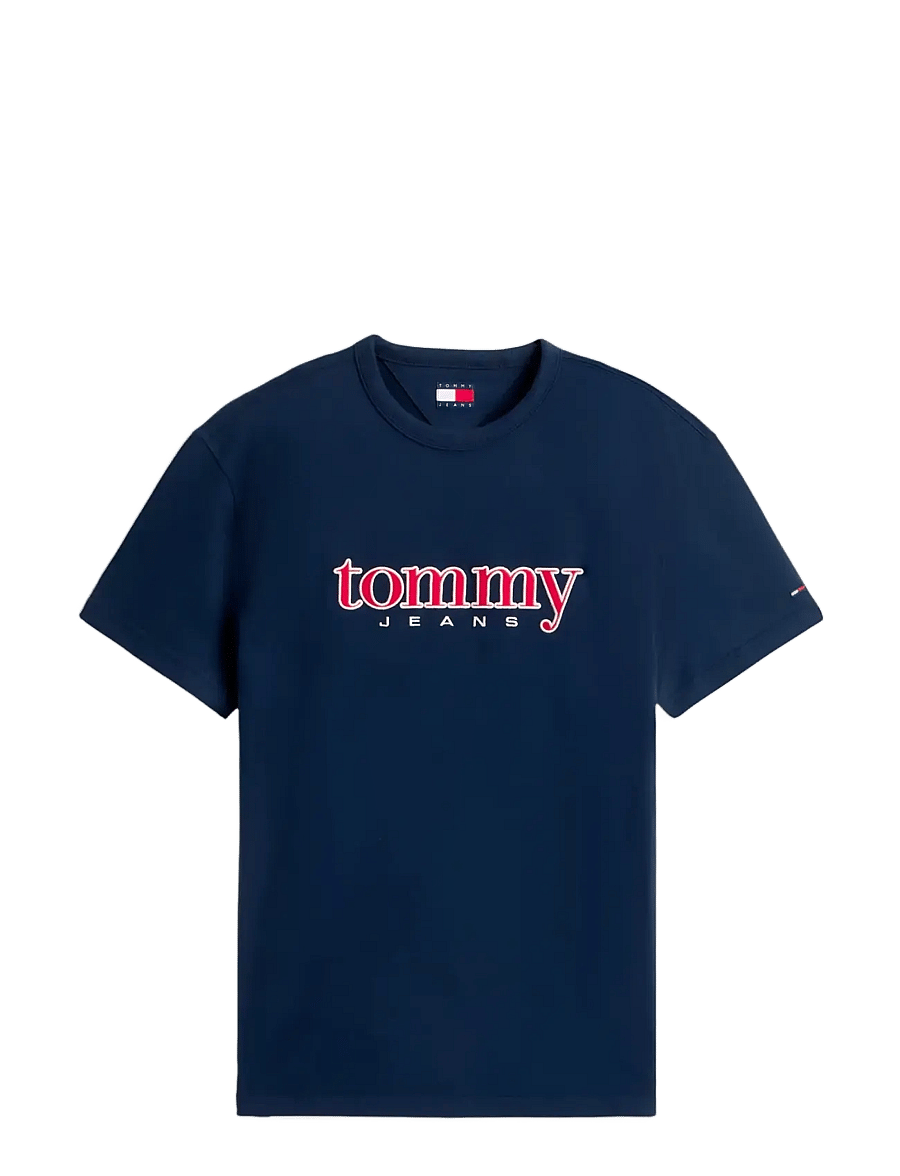 Tommy Jeans - TJM REG APPLIQ GRAPHIC SS T EXT - short-sleeved t-shirts - dark night navy - 1