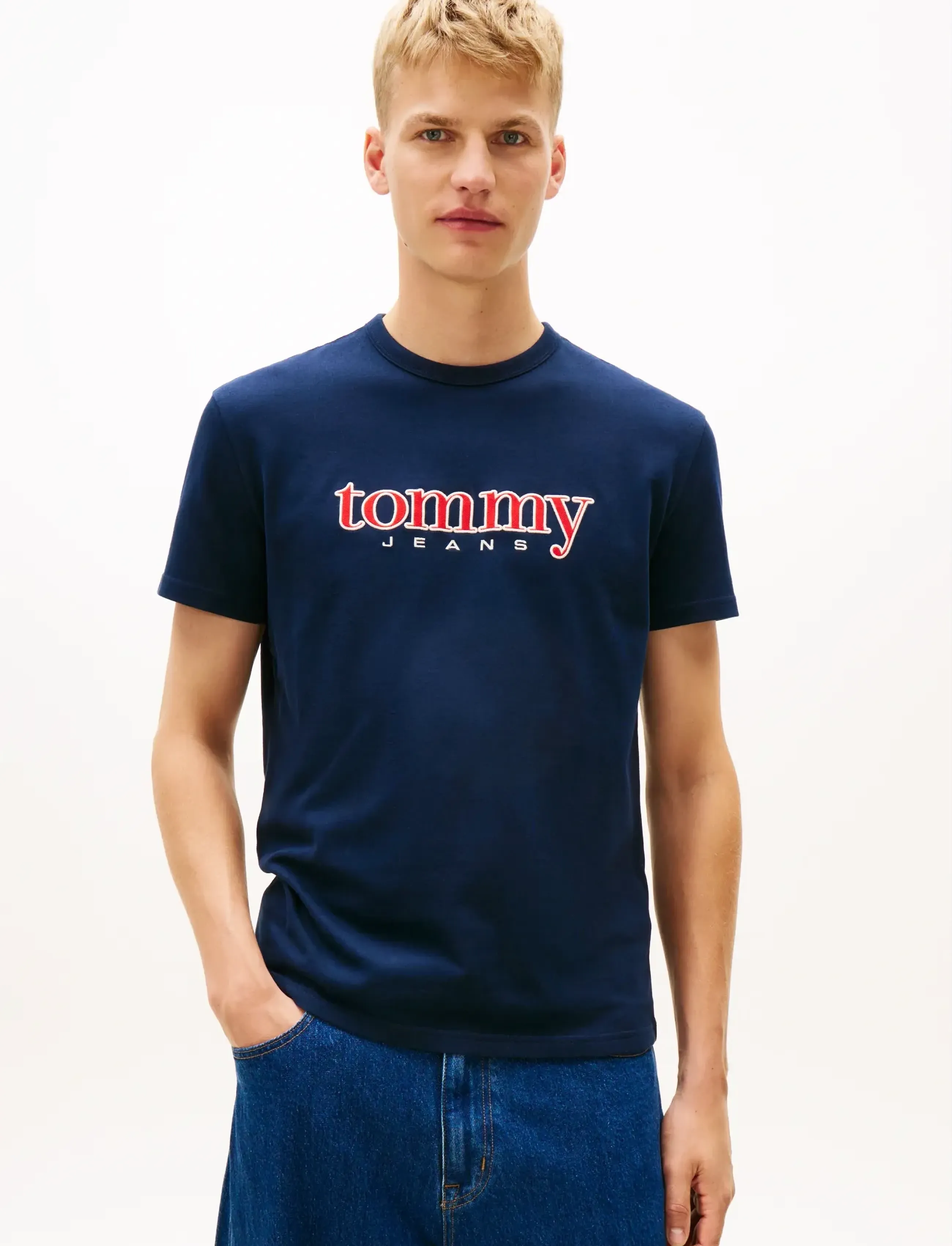 Tommy Jeans TJM REG APPLIQ GRAPHIC SS T EXT - Riided - DARK NIGHT NAVY / navy