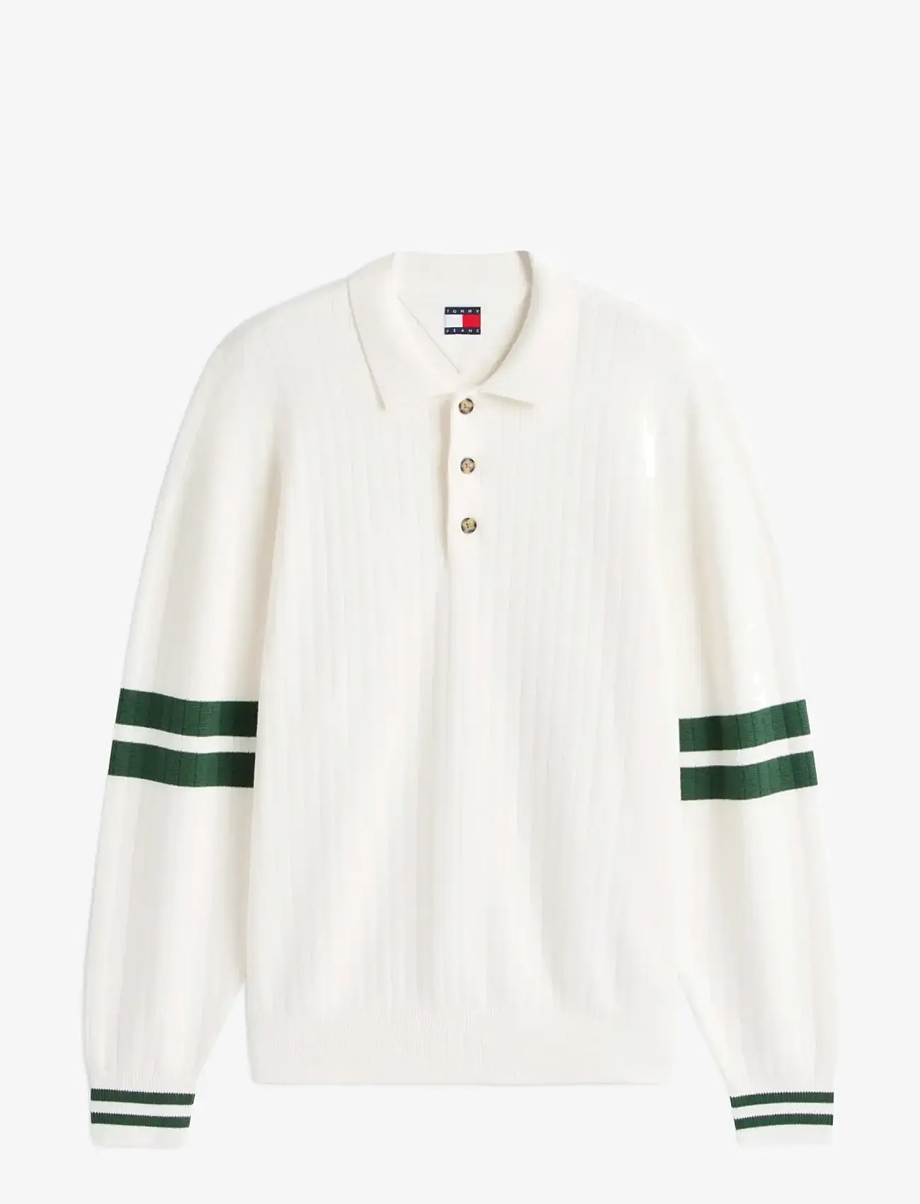 Tommy Jeans - TJM  90S CBLOCK KNITTED POLO - polostrik - ancient white - 1