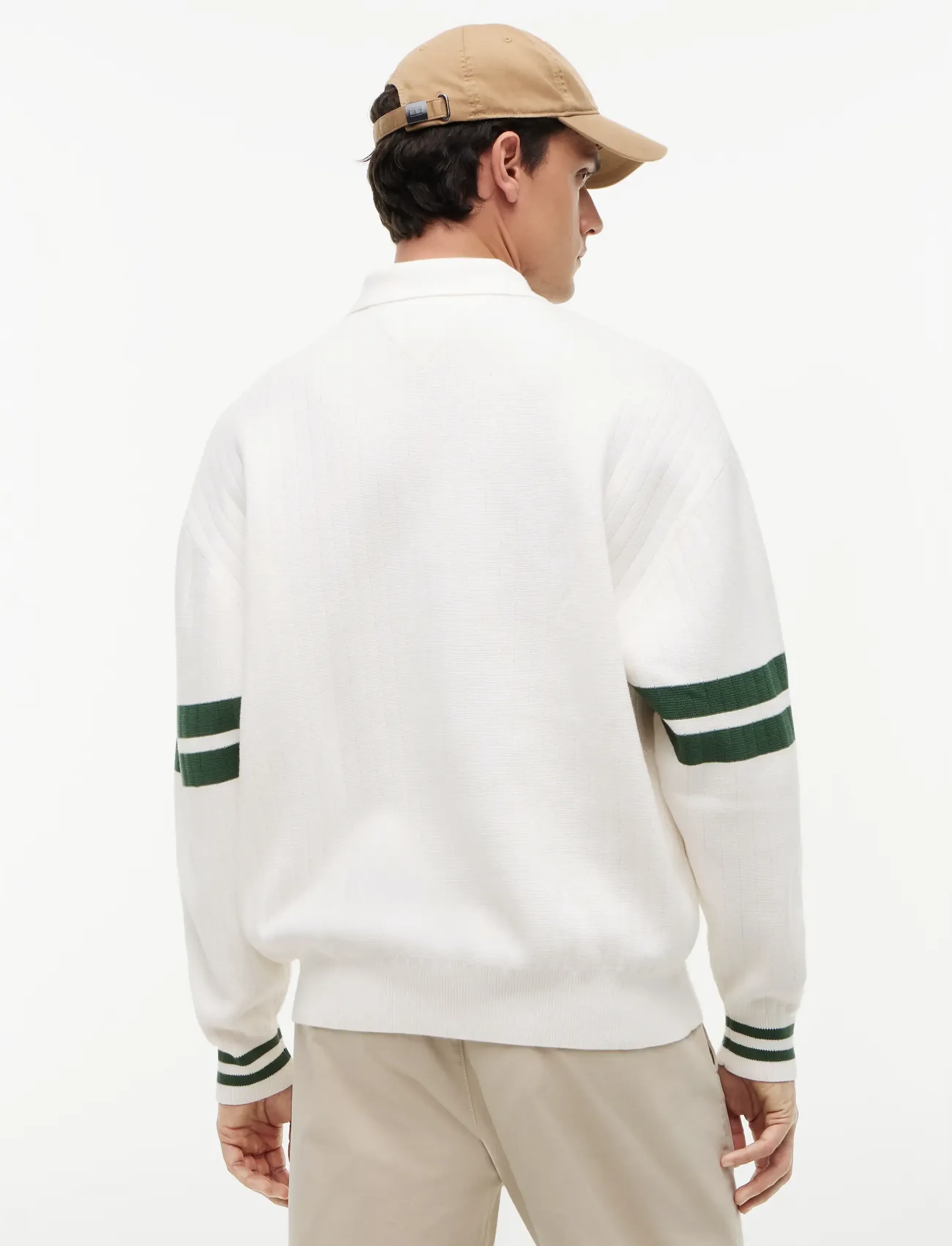 Tommy Jeans - TJM  90S CBLOCK KNITTED POLO - ancient white - 2