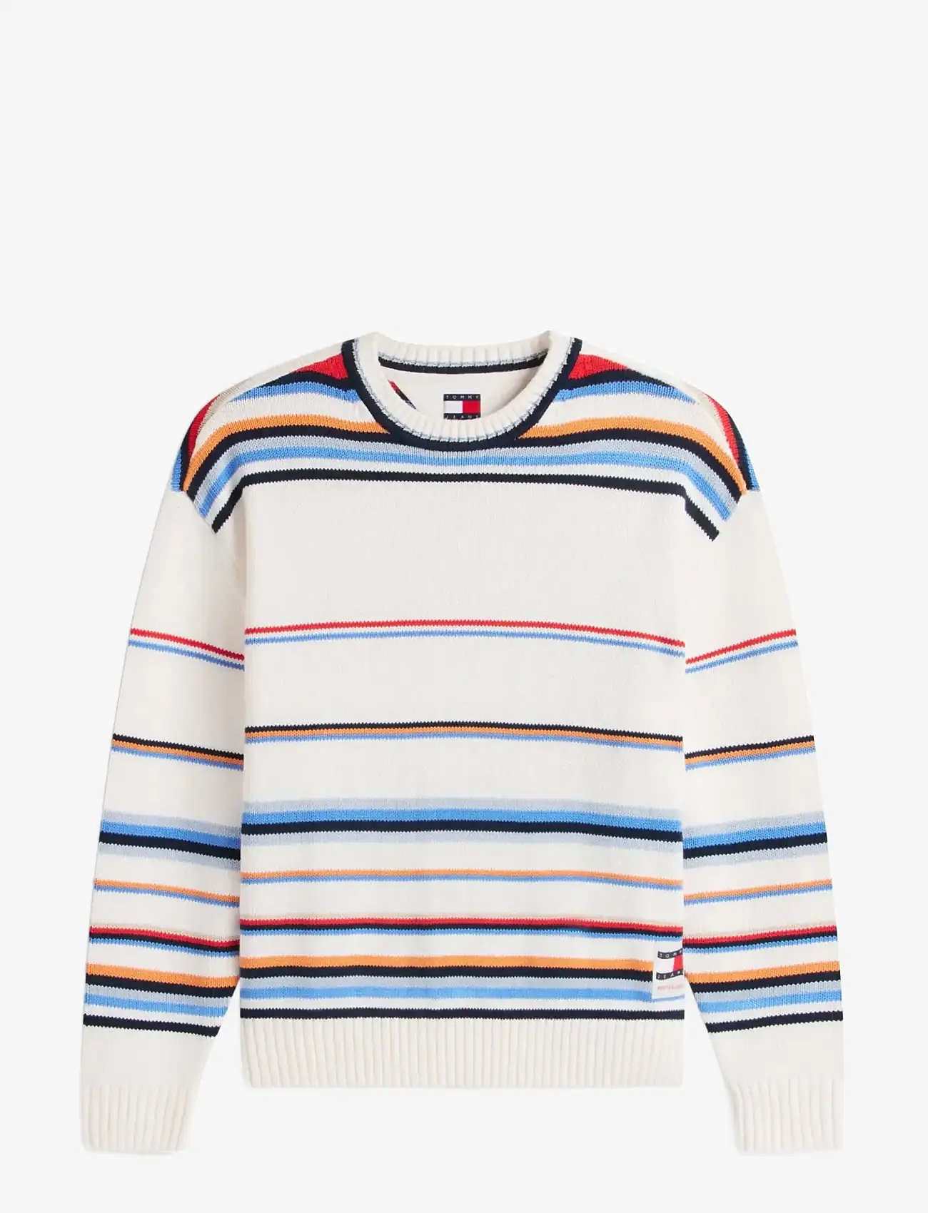 Tommy Jeans - TJM 90S MULTI STRIPES SWEATER - rundhalsad - ancient white multi - 1