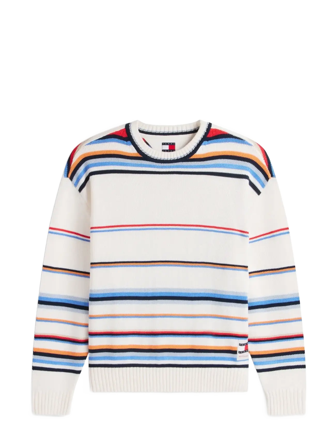 Tommy Jeans TJM 90S MULTI STRIPES SWEATER - Rundhals - ANCIENT WHITE MULTI / multi