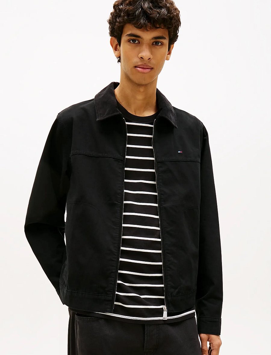 Tommy Jeans - TJM REG COTTON RANCH JACKET - sügisjoped - black - 0