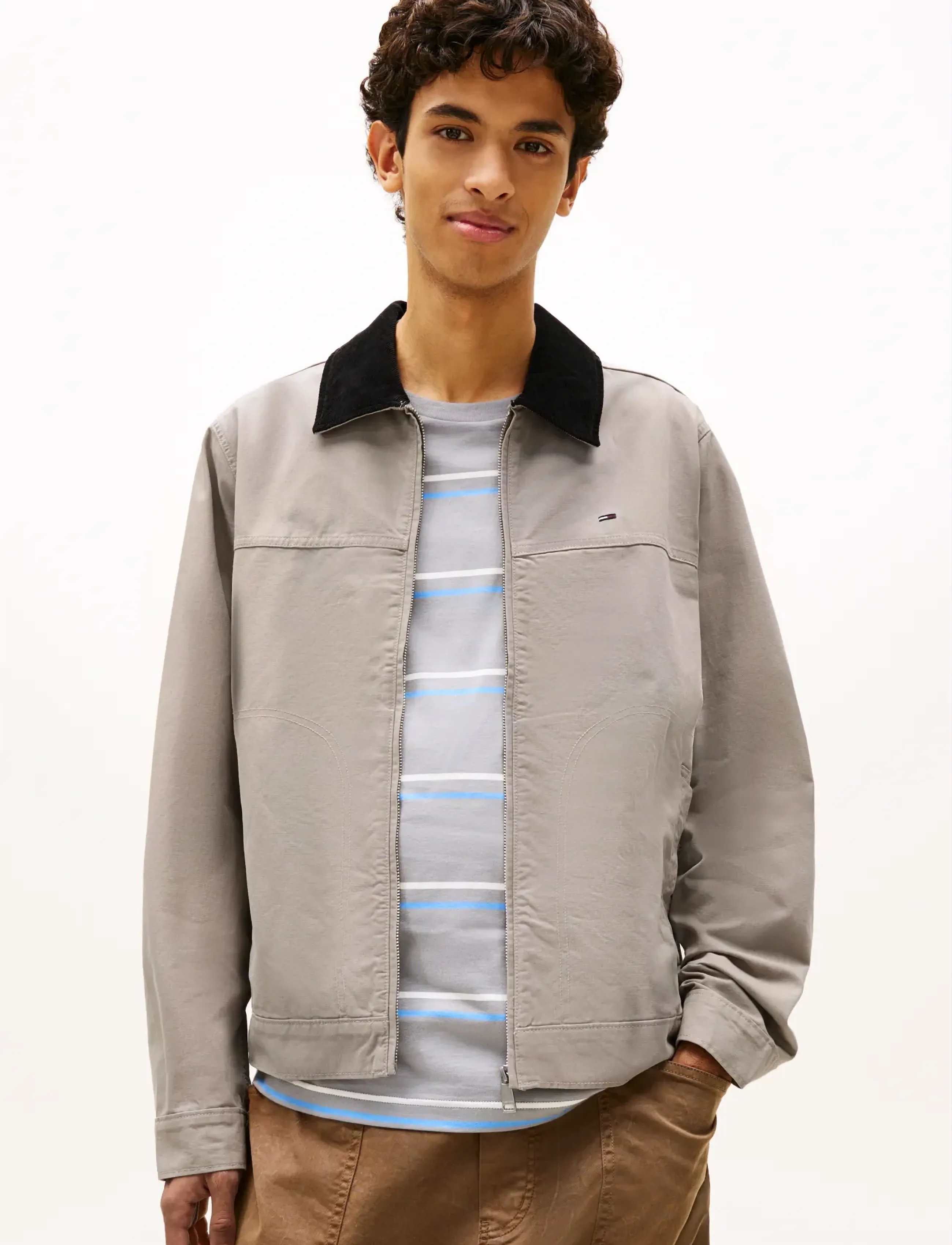 Tommy Jeans Tjm Reg Cotton Ranch Jacket, XXL, Jackets, Grau - Light Männerswear