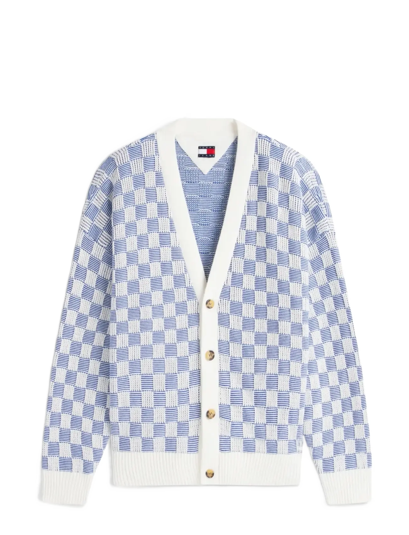 Tommy Jeans TJM RLX TEXTURE CARDI - Drabužiai - FIZZY BLUE / blue