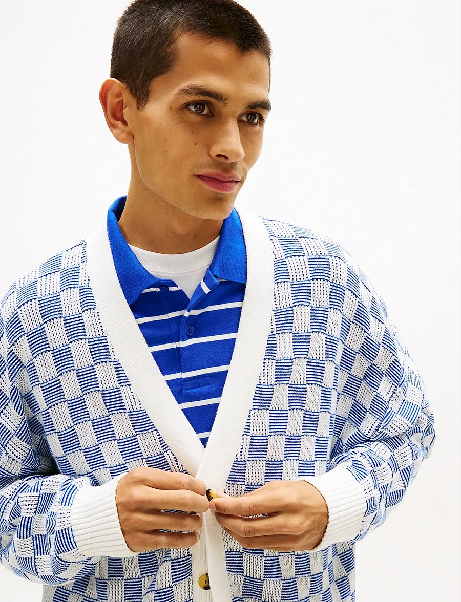 Tommy Jeans - TJM RLX TEXTURE CARDI - strickjacken - fizzy blue - 4