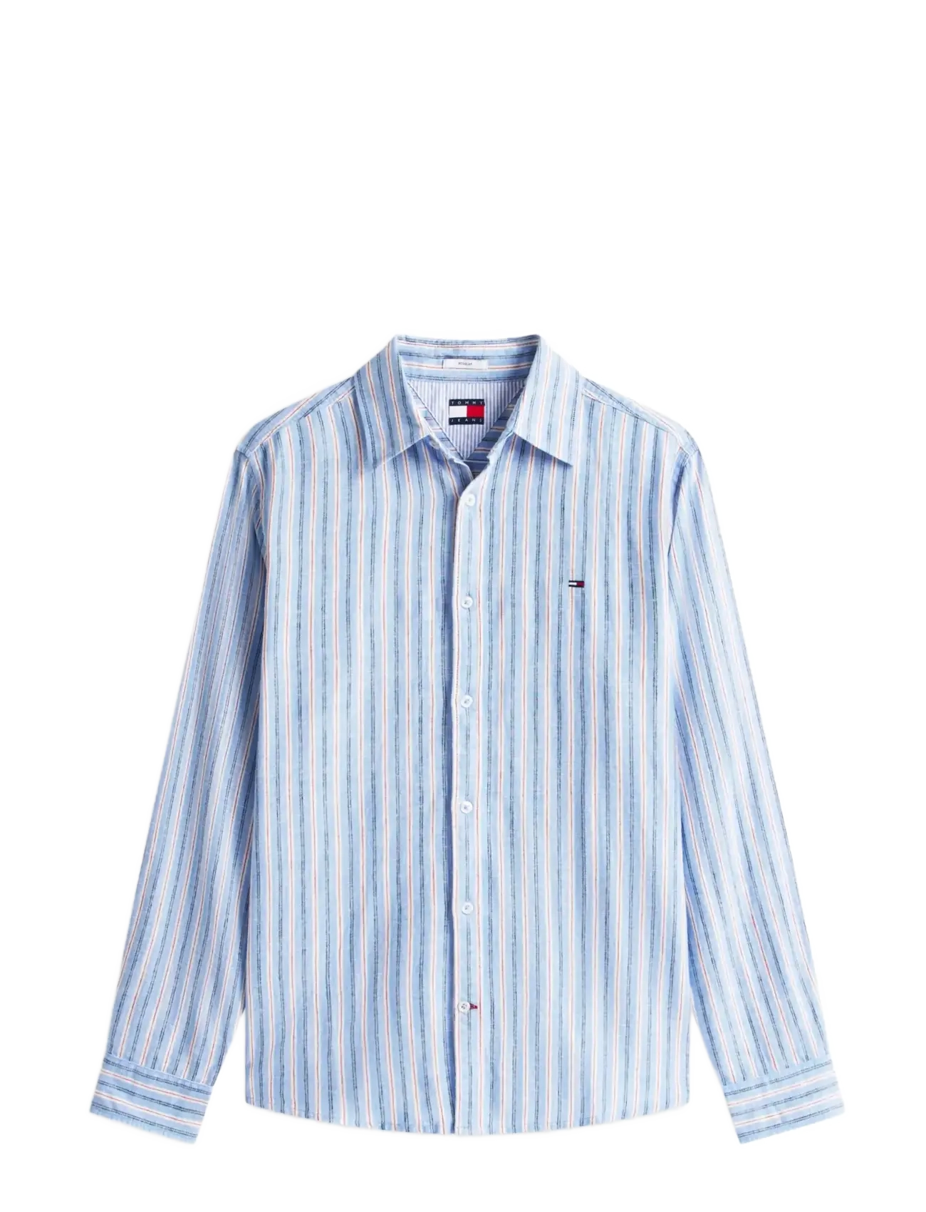 Tommy Jeans TJM REG LINEN MX STRP SHIRT EXT - Skjorter - BLUE TWILIGHT STRIPES / blue