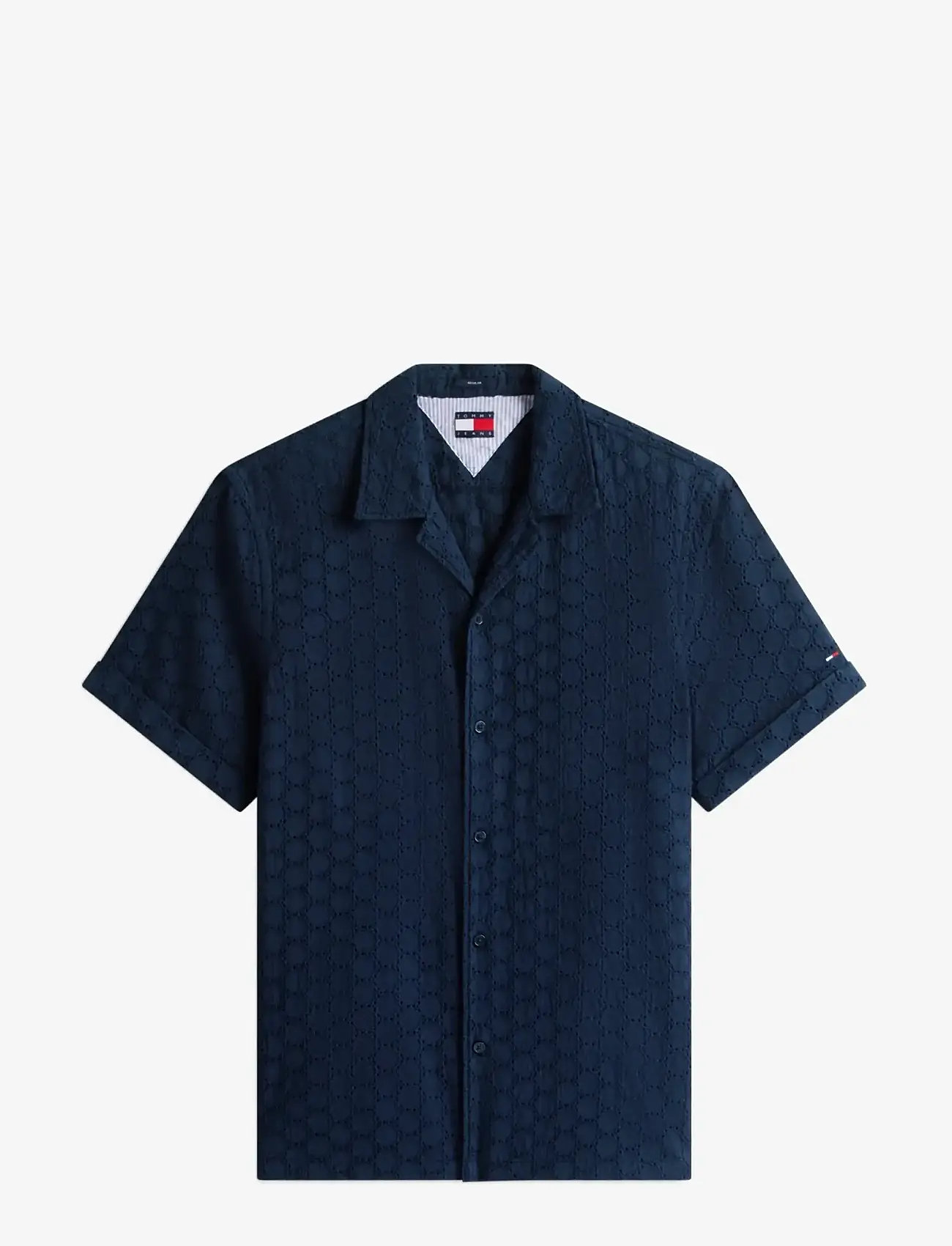 Tommy Jeans - TJM REG EMBRODRD SS SHIRT - kortærmede skjorter - dark night navy - 1