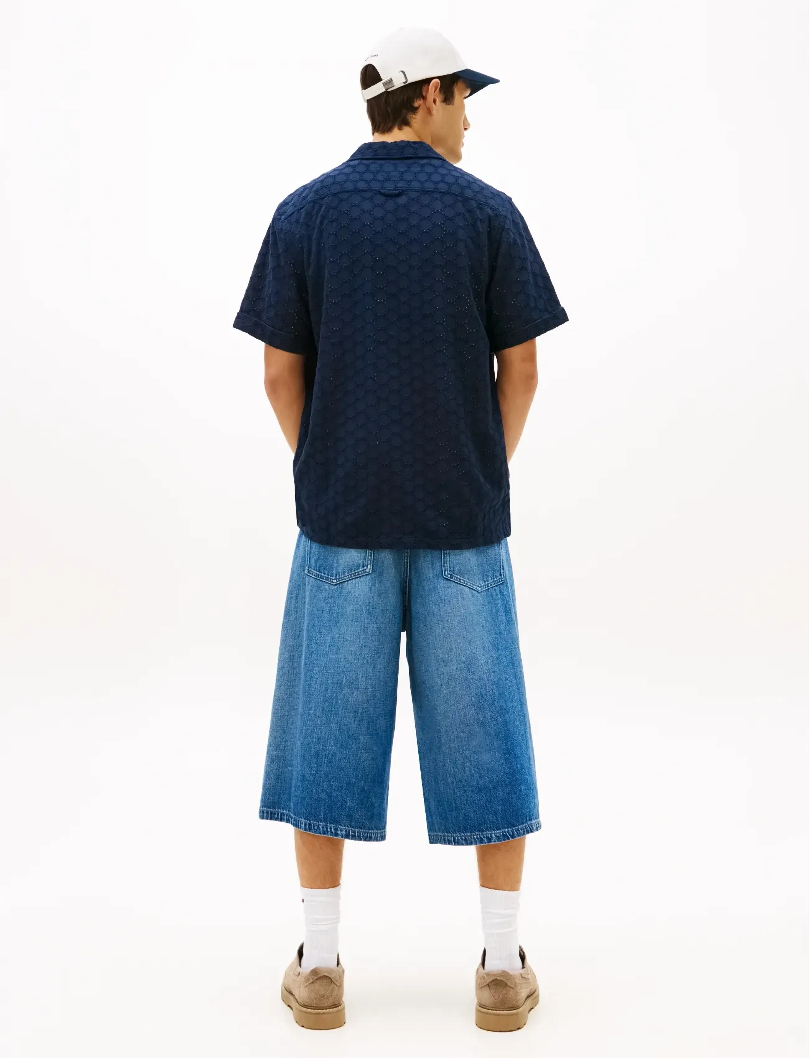 Tommy Jeans - TJM REG EMBRODRD SS SHIRT - lühikeste varrukatega särgid - dark night navy - 2