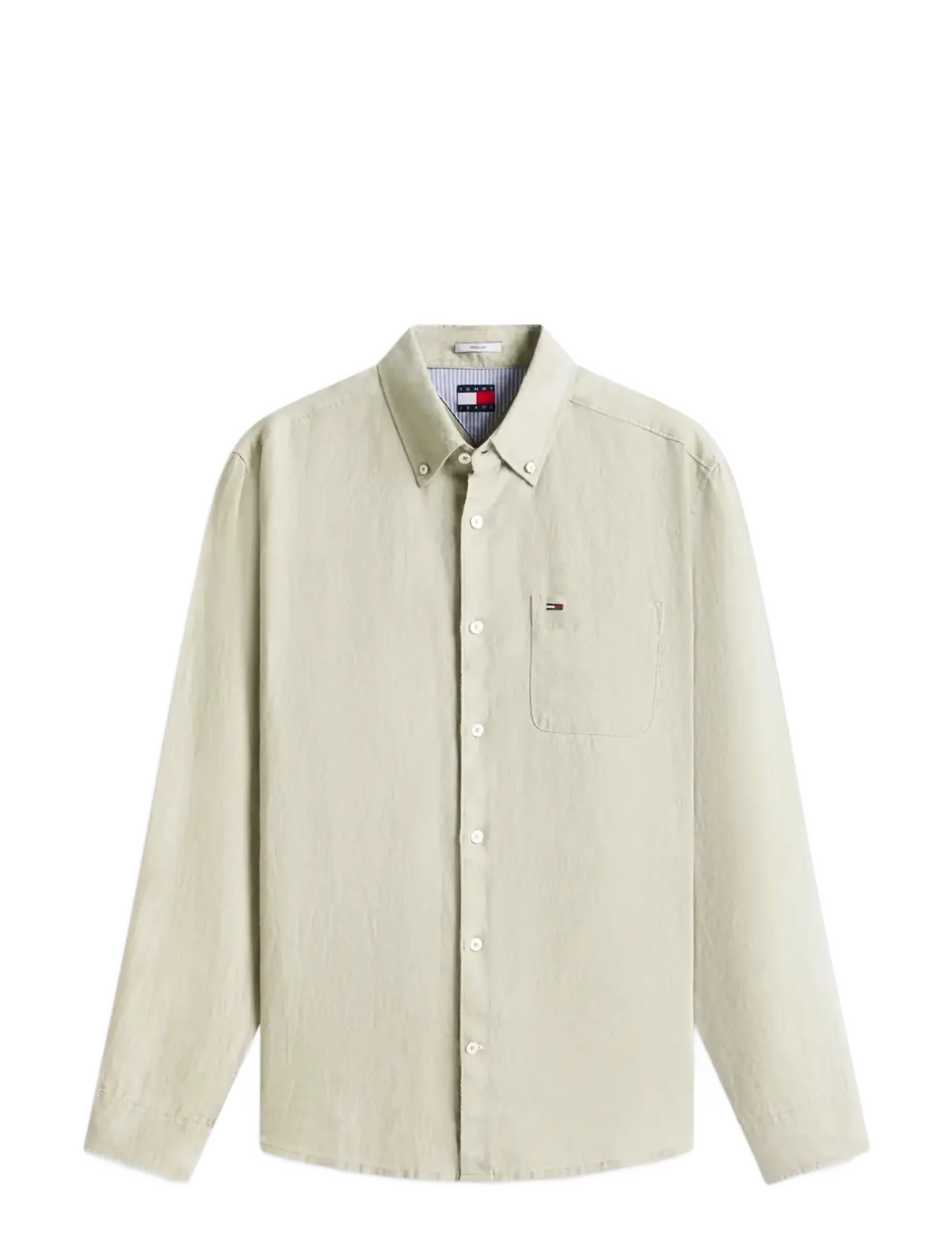 Tommy Jeans TJM REG LINEN SHIRT - Skjorter - UTILITY SAGE / khaki/green