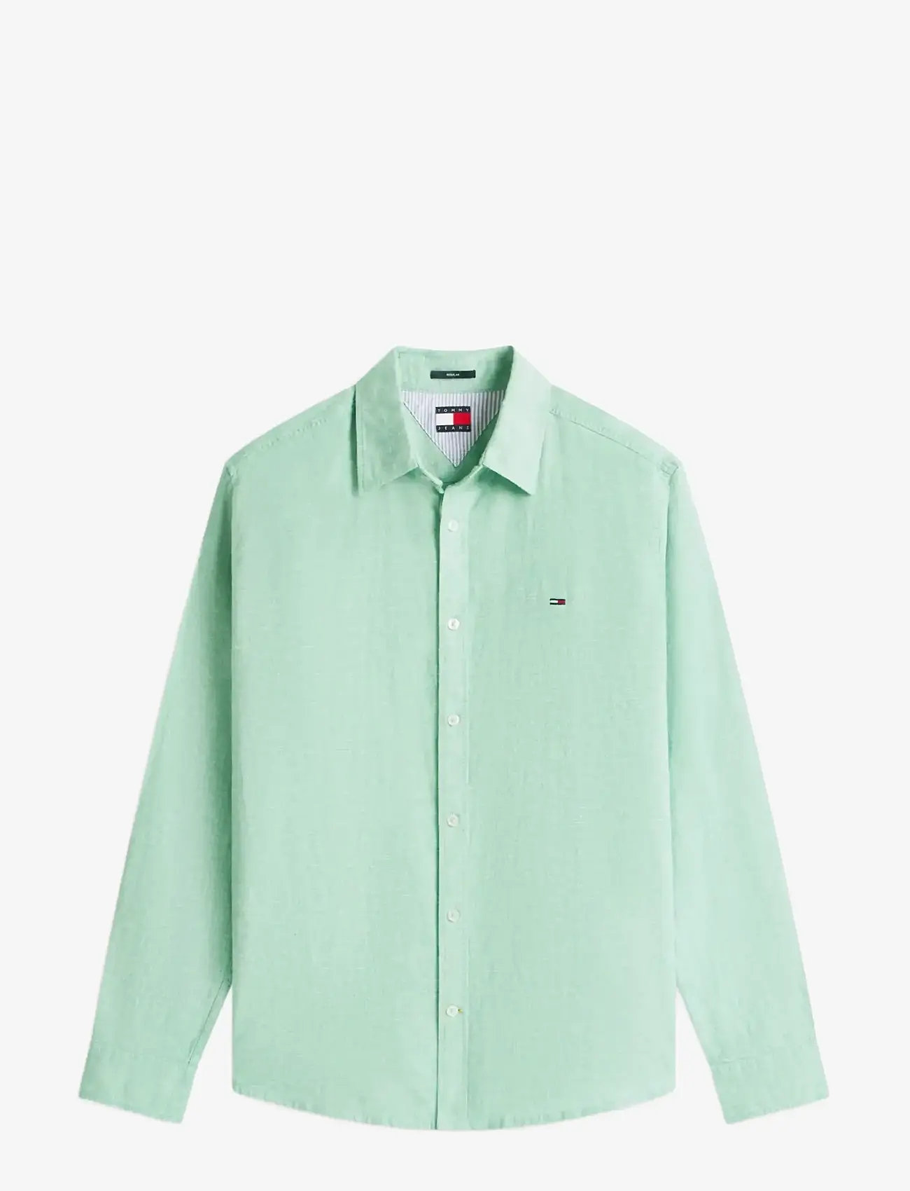 Tommy Jeans - TJM REG LINEN BLEND SHIRT EXT - leinenhemden - bahama green - 1