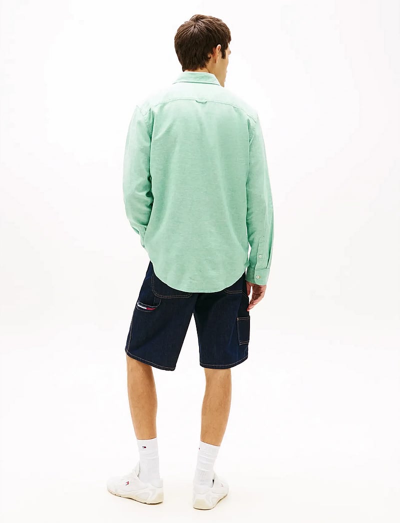 Tommy Jeans - TJM REG LINEN BLEND SHIRT EXT - leinenhemden - bahama green - 2