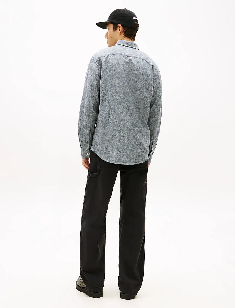 Tommy Jeans - TJM REG LINEN BLEND SHIRT EXT - linen shirts - dark night navy - 2