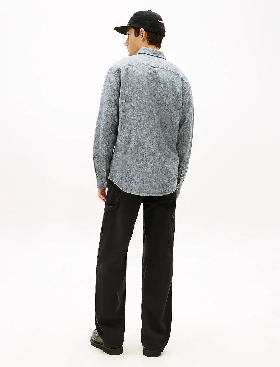 Tommy Jeans - TJM REG LINEN BLEND SHIRT EXT - chemises de lin - dark night navy - 2